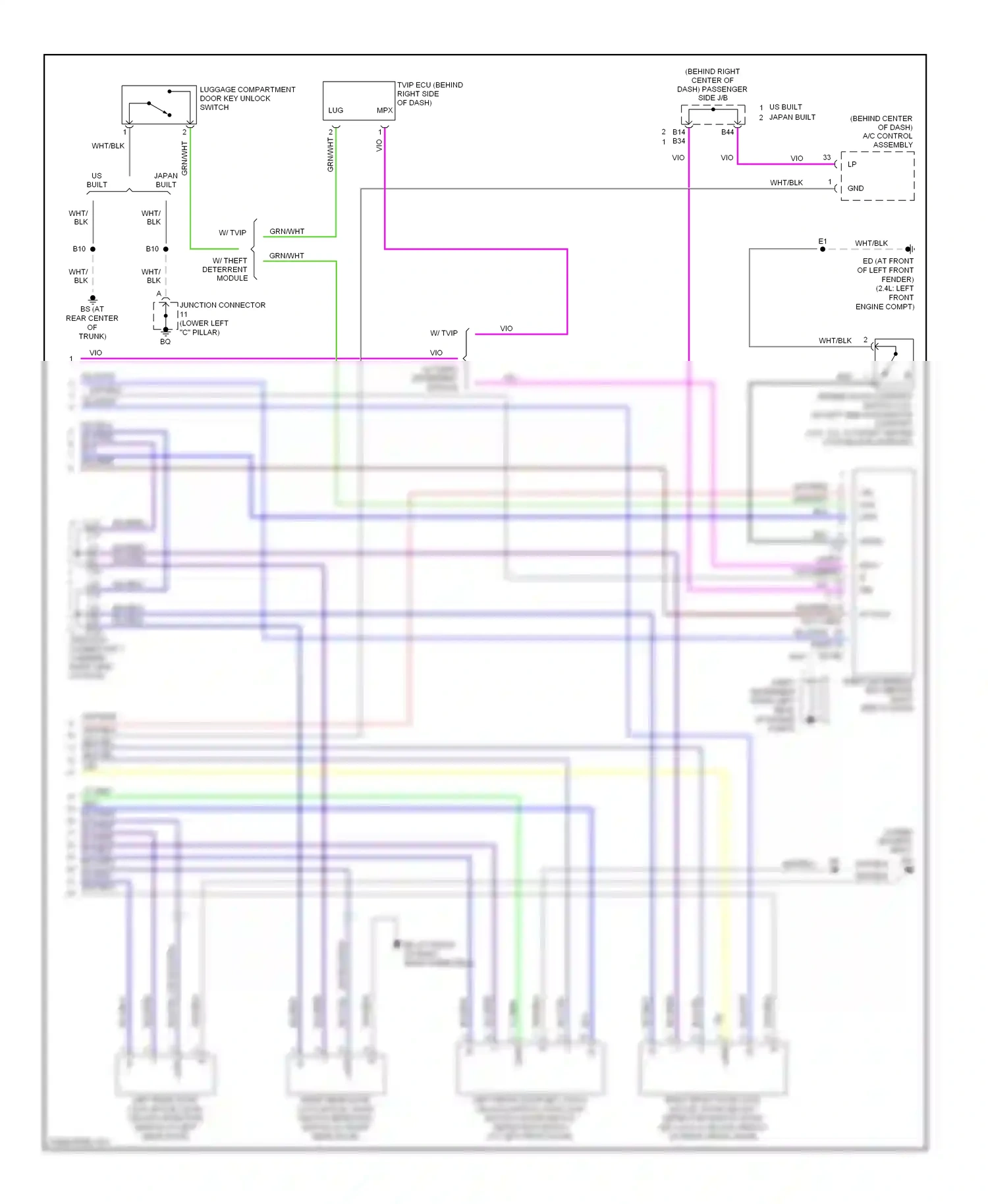 Wiring diagram engine compt) for Toyota Camry XV30 (2001-2006) (2 of 2)