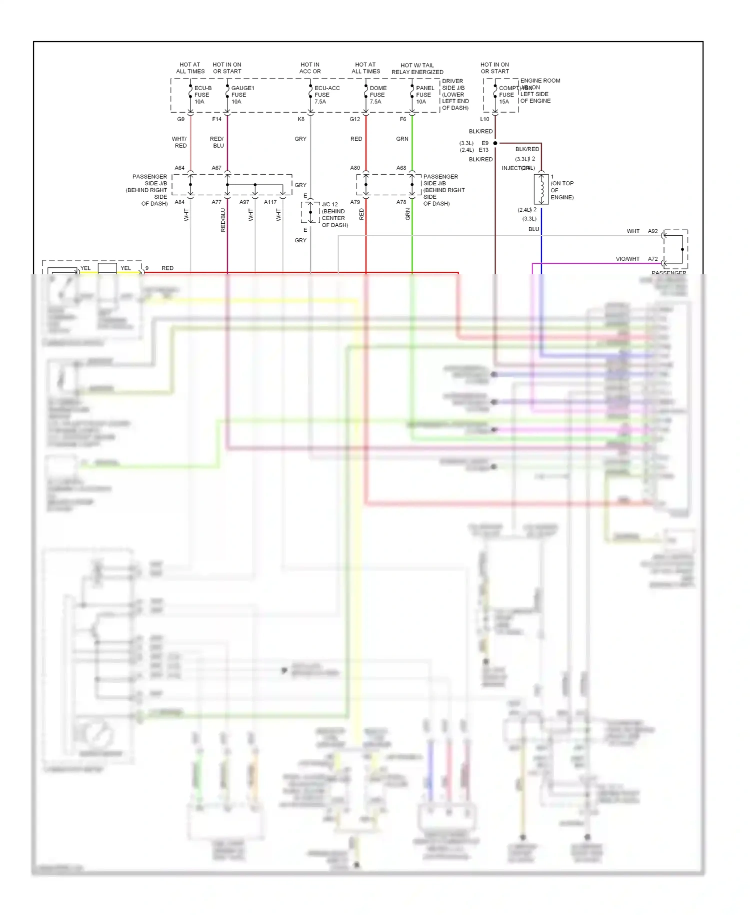 Wiring diagram engine compt) for Toyota Camry XV30 (2001-2006) (1 of 2)