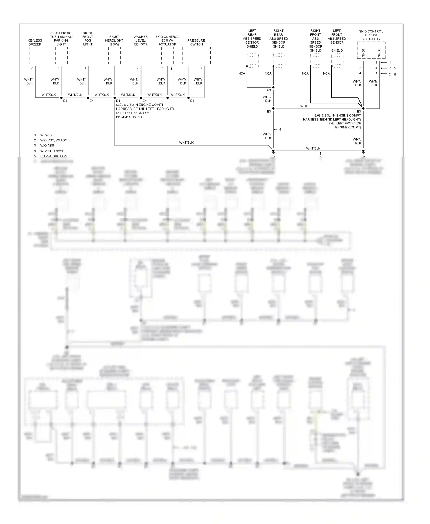 Wiring diagram engine control module for Toyota Camry XV30 (2001-2006) (2 of 5)
