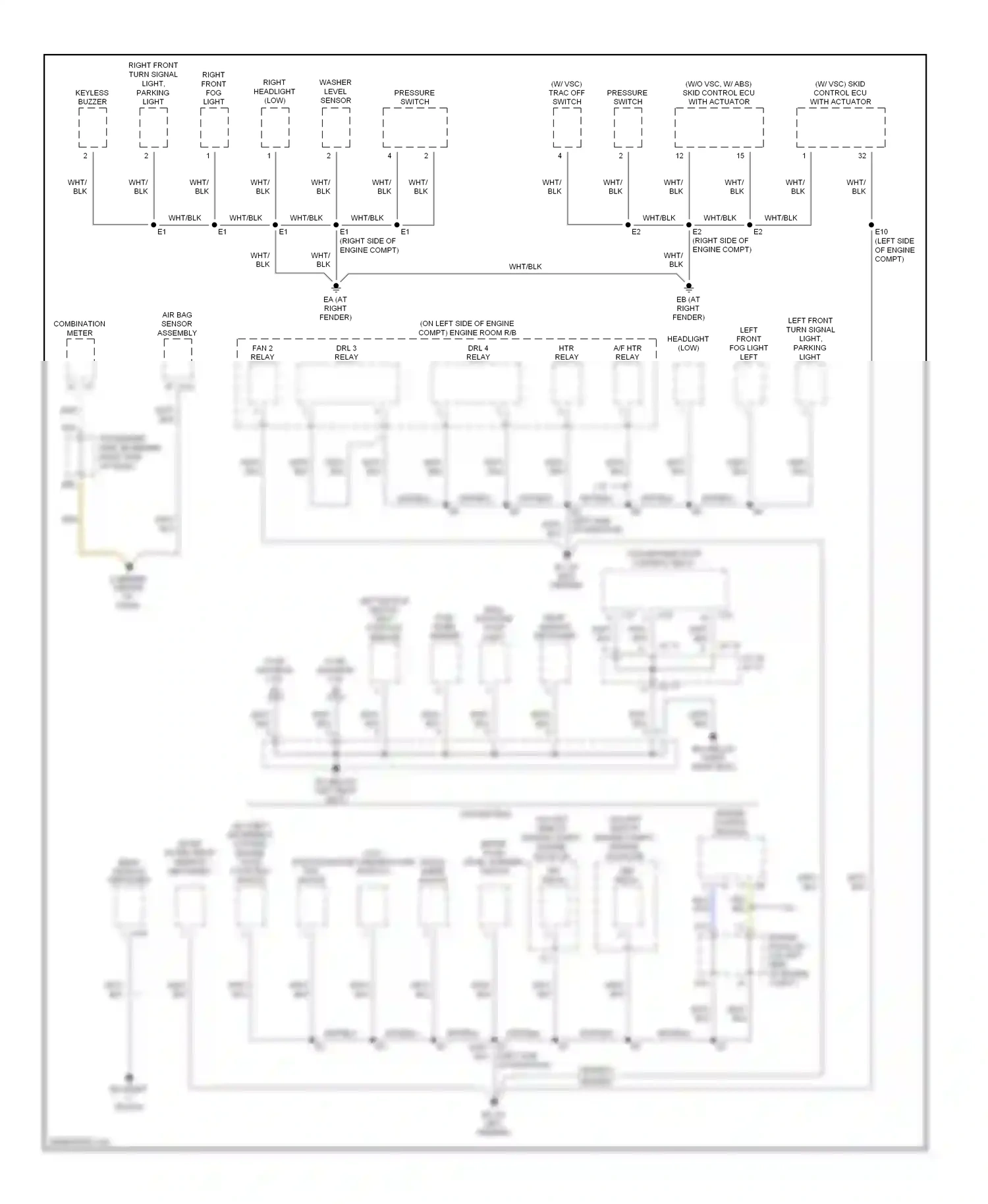 Wiring diagram engine control module for Toyota Camry XV30 (2001-2006) (1 of 5)