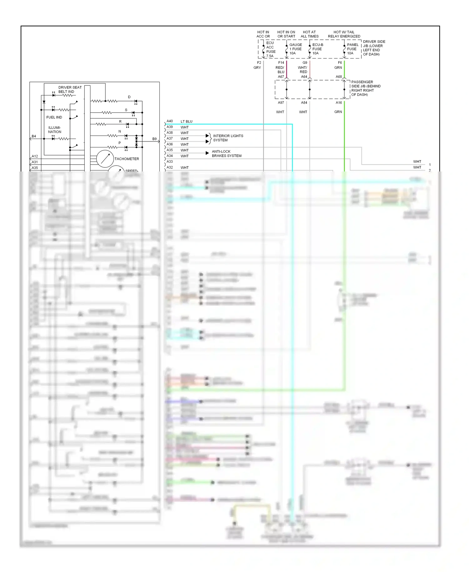 Wiring diagram engine controls system clock circuit for Toyota Camry XV30 (2001-2006) (2 of 3)
