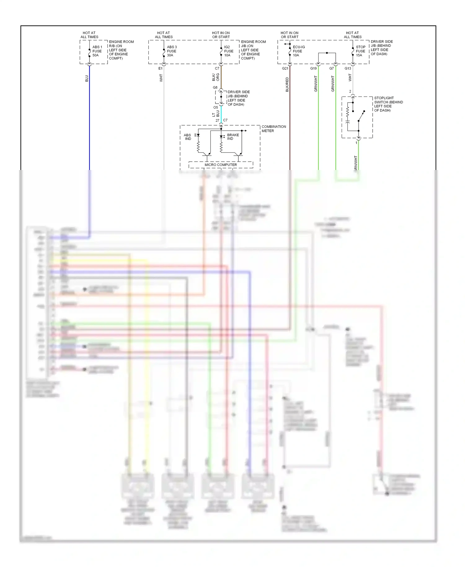Wiring diagram micro computer for Toyota Camry XV30 (2001-2006) (2 of 8)