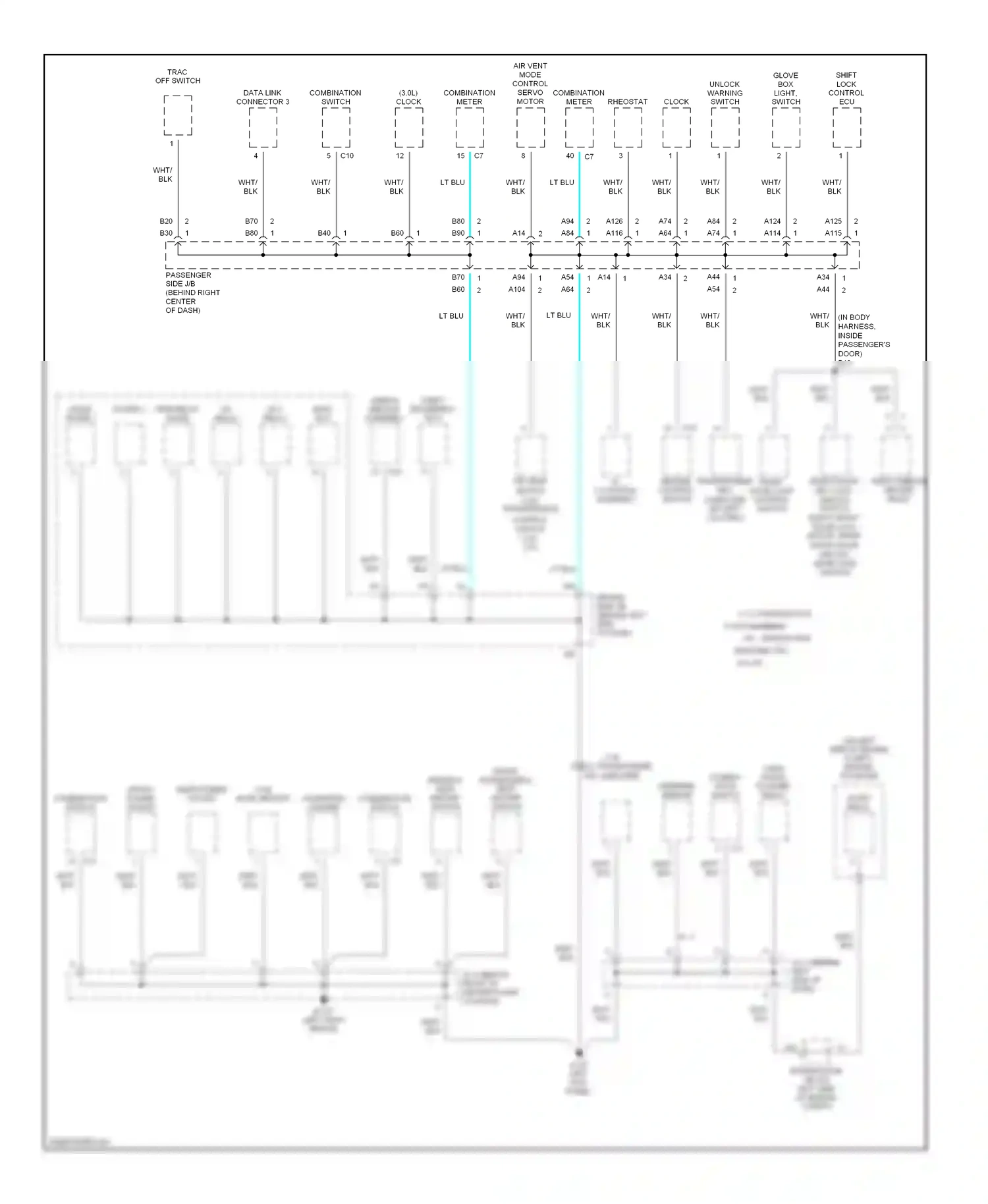 Wiring diagram steering sensor for Toyota Camry XV30 (2001-2006) (1 of 1)