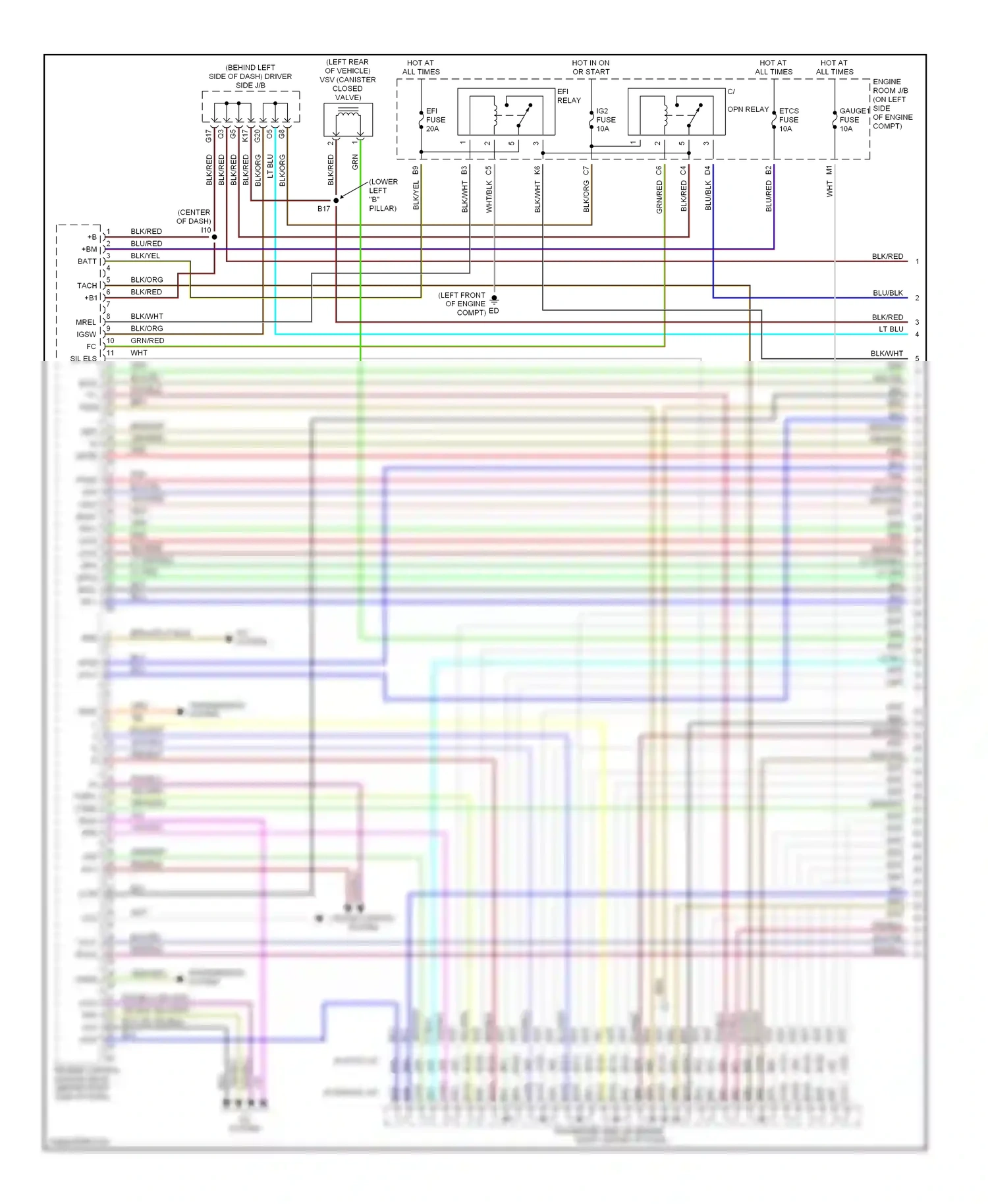 Wiring diagram tc eom for Toyota Camry XV30 (2001-2006) (1 of 1)