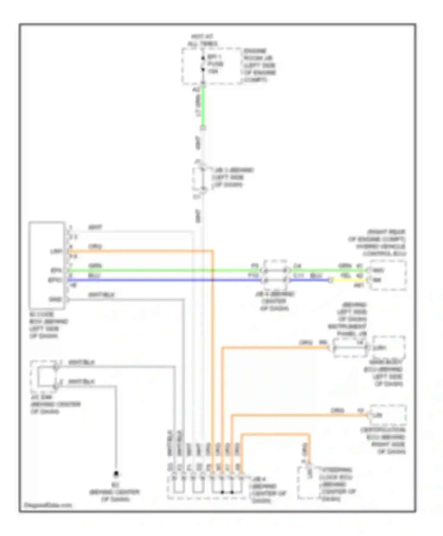 Camry Toyota XV40 facelift (2009-2011): Immobilizer circuit, hybrid