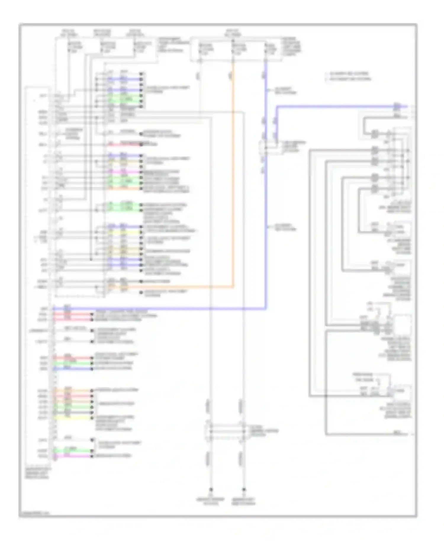 Camry Toyota XV40 facelift (2009-2011): Body control modules circuit, except hybrid (1 of 2)