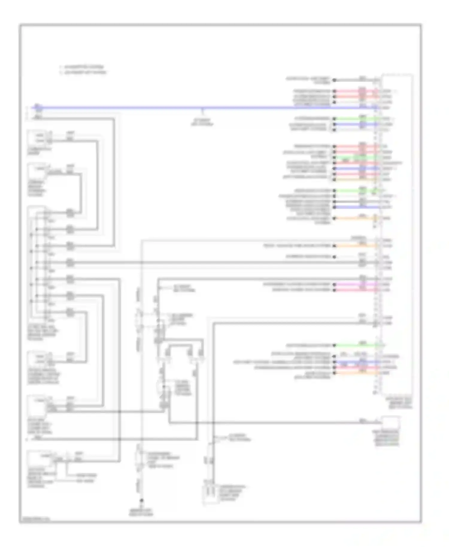 Camry Toyota XV40 facelift (2009-2011): Body control modules circuit, except hybrid (2 of 2)