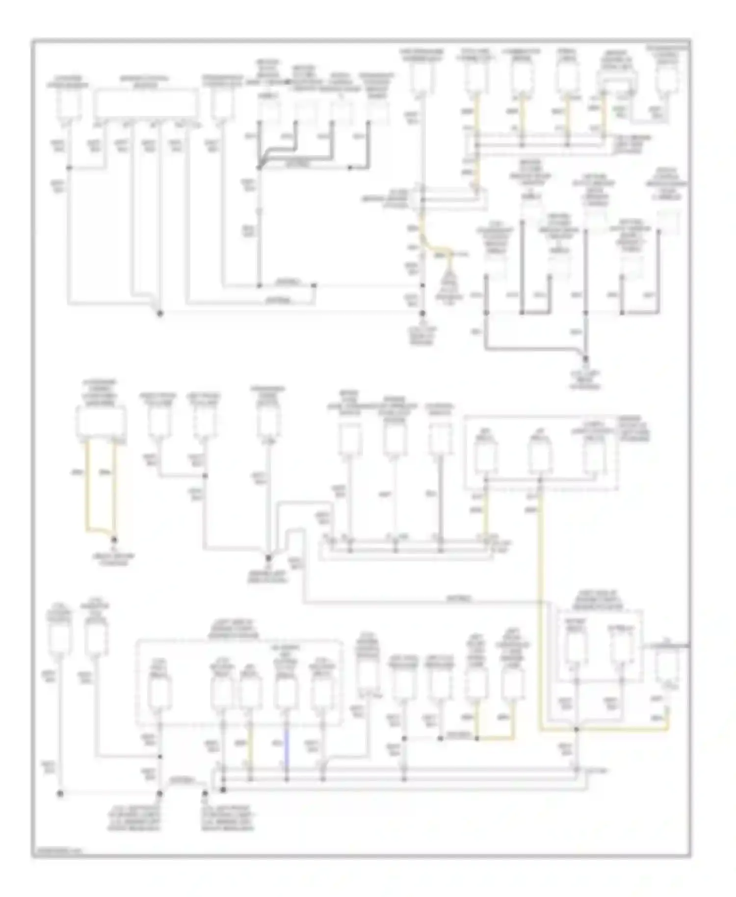 Camry Toyota XV40 facelift (2009-2011): Ground distribution circuit, except hybrid (2 of 4)