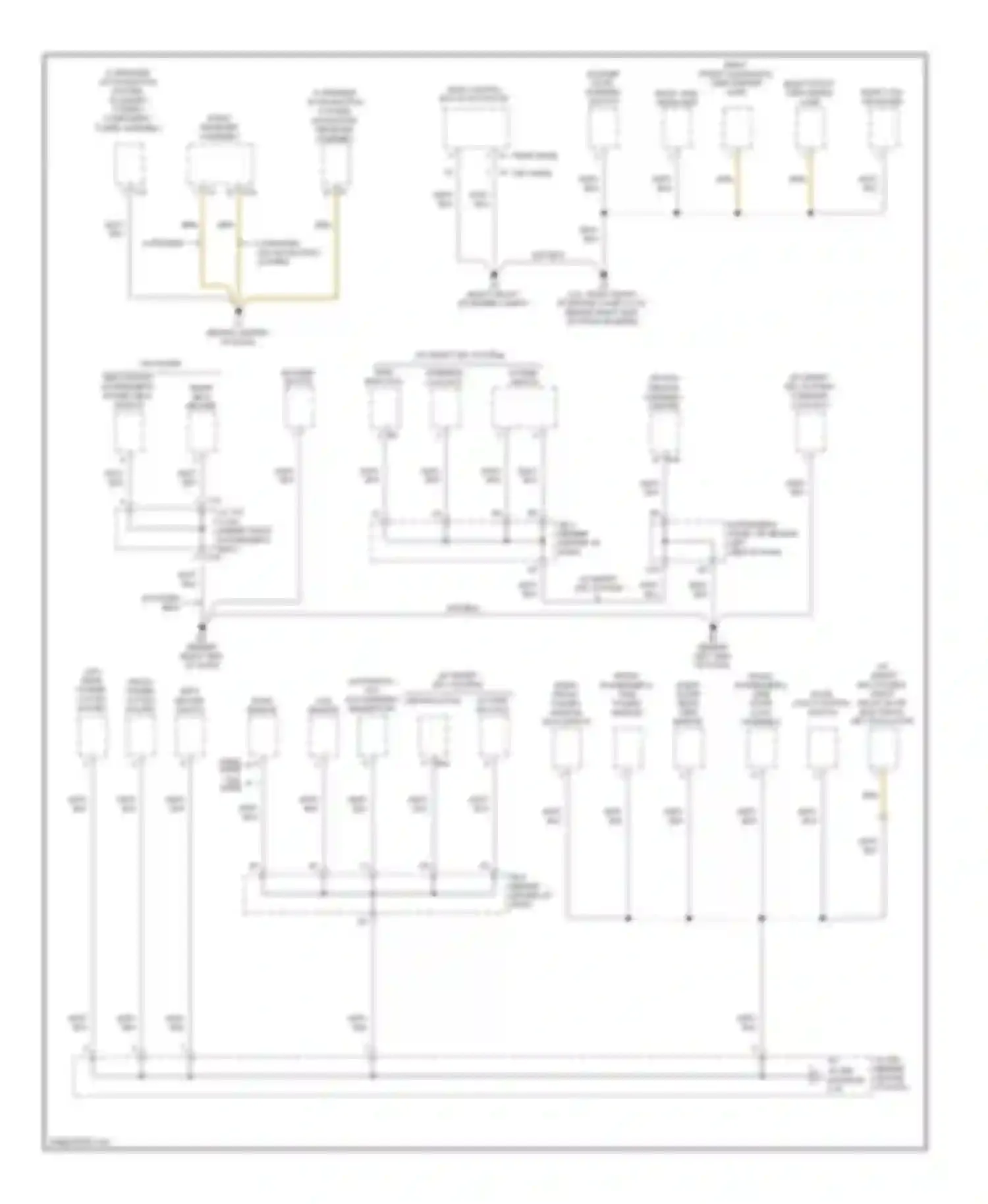 Camry Toyota XV40 facelift (2009-2011): Ground distribution circuit, except hybrid (3 of 4)