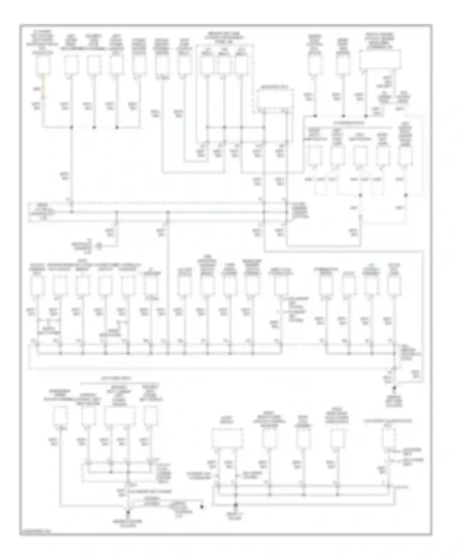 Camry Toyota XV40 facelift (2009-2011): Ground distribution circuit, except hybrid (4 of 4)