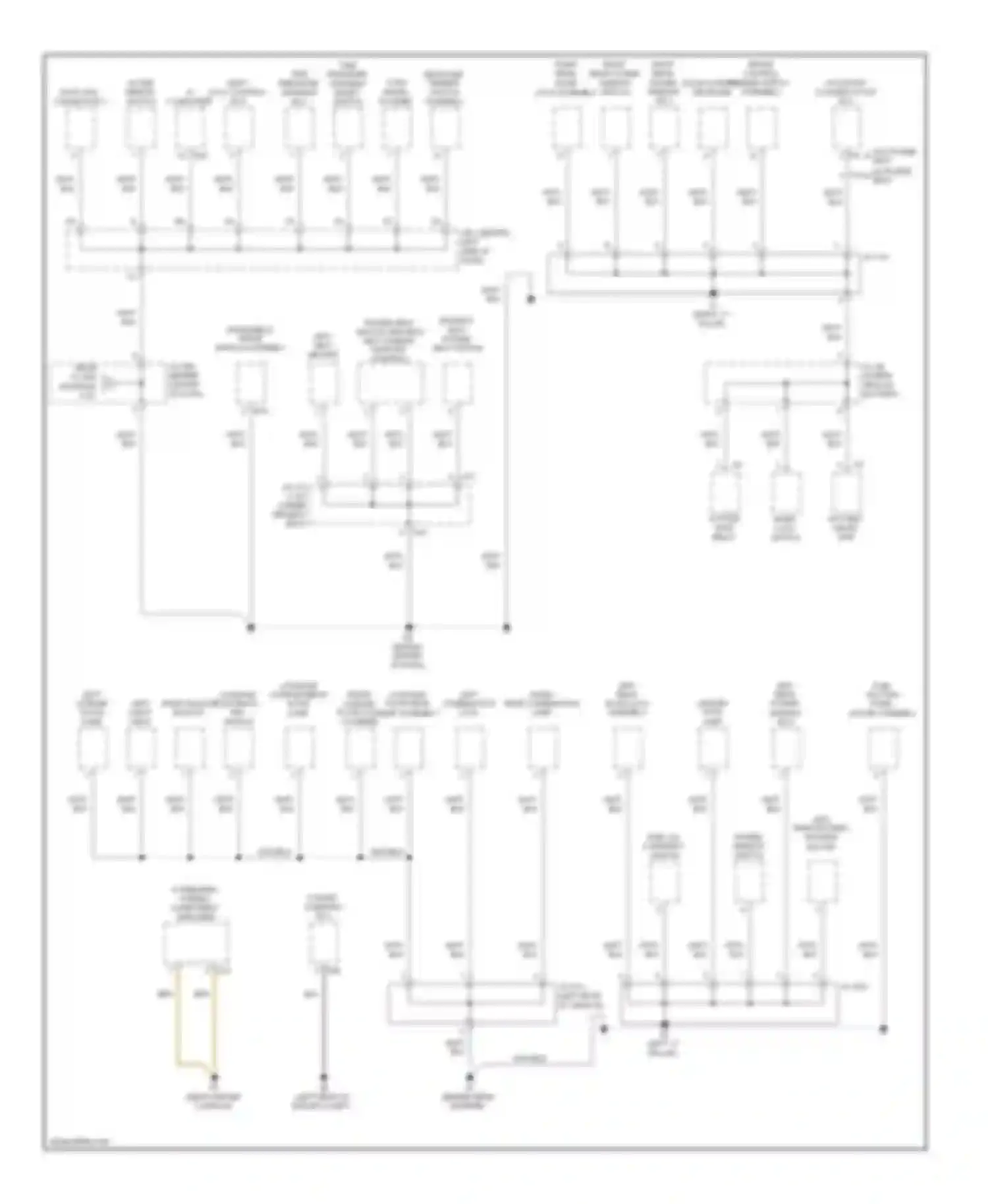 Camry Toyota XV40 facelift (2009-2011): Ground distribution circuit, hybrid (3 of 4)