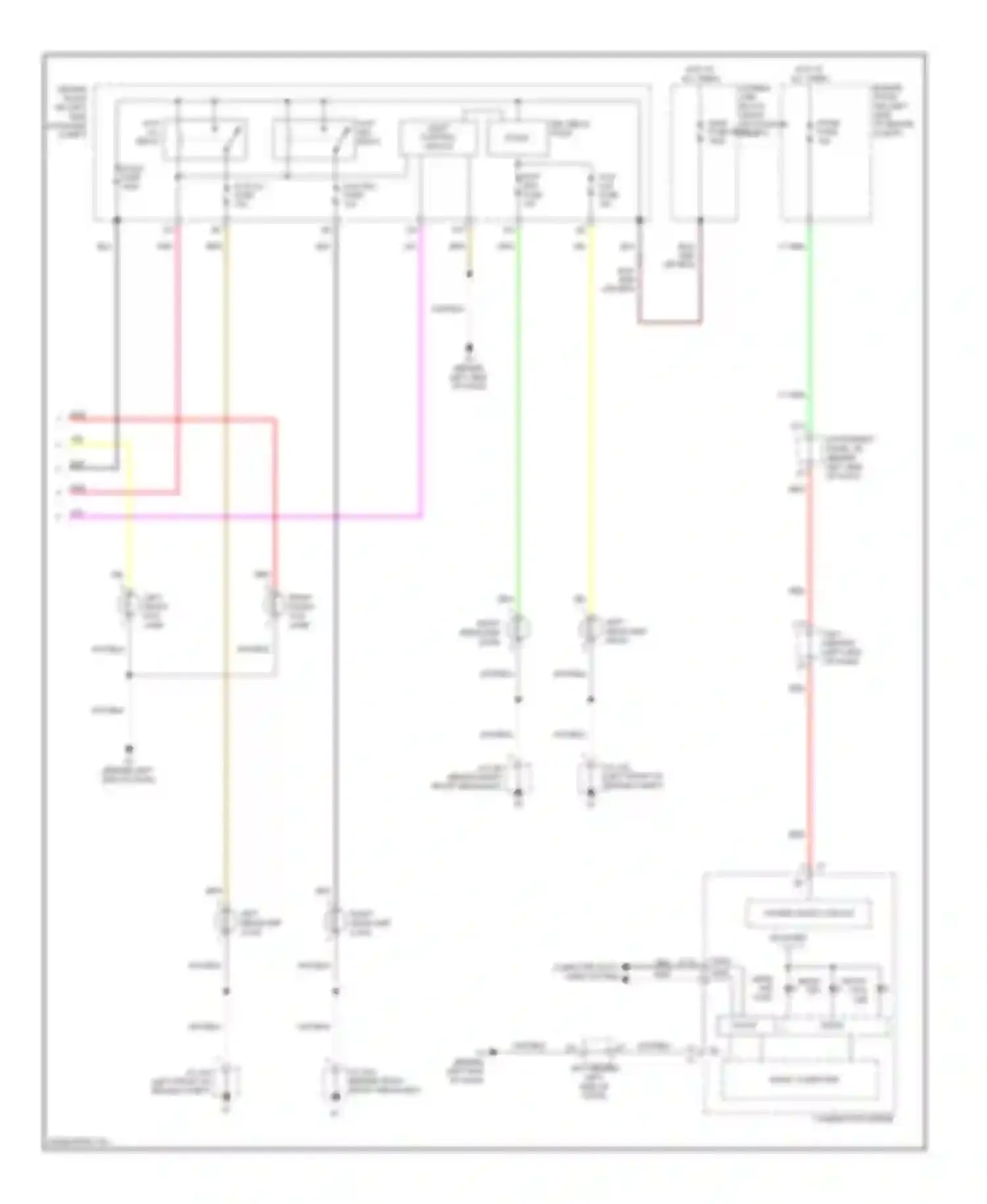 Camry Toyota XV40 facelift (2009-2011): Headlights circuit, hybrid (2 of 2)