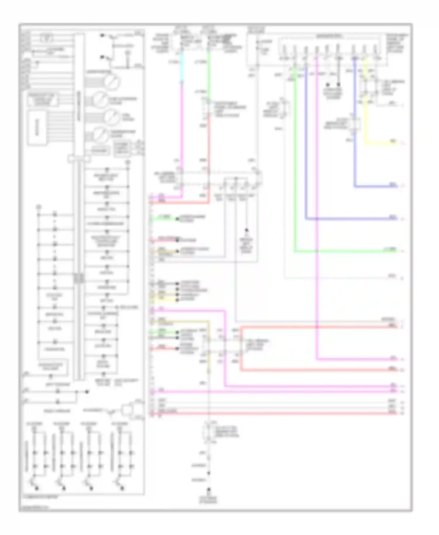 Camry Toyota XV40 facelift (2009-2011): Instrument cluster circuit, hybrid (1 of 2)