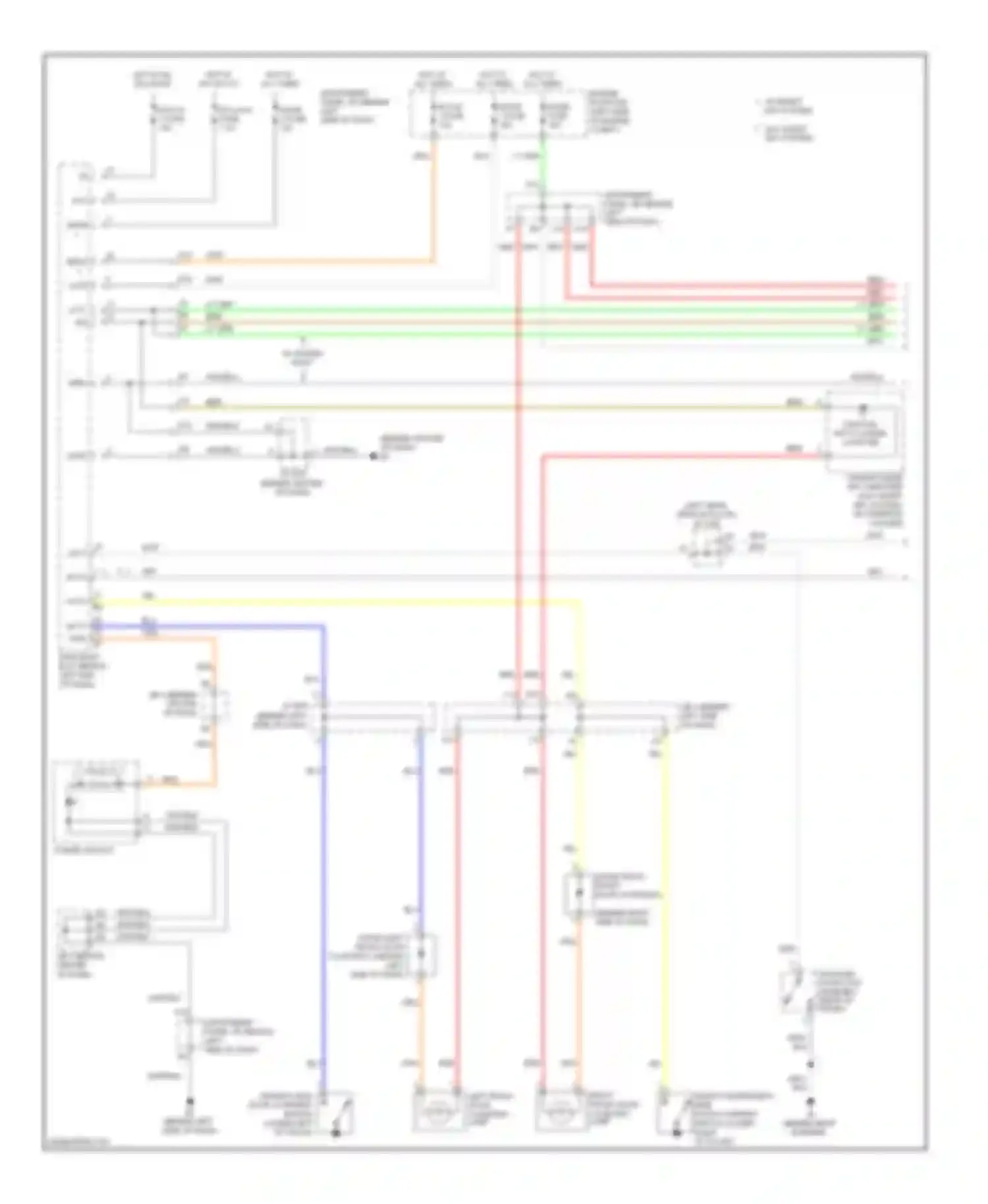 Camry Toyota XV40 facelift (2009-2011): Courtesy lamps circuit, except hybrid (1 of 2)