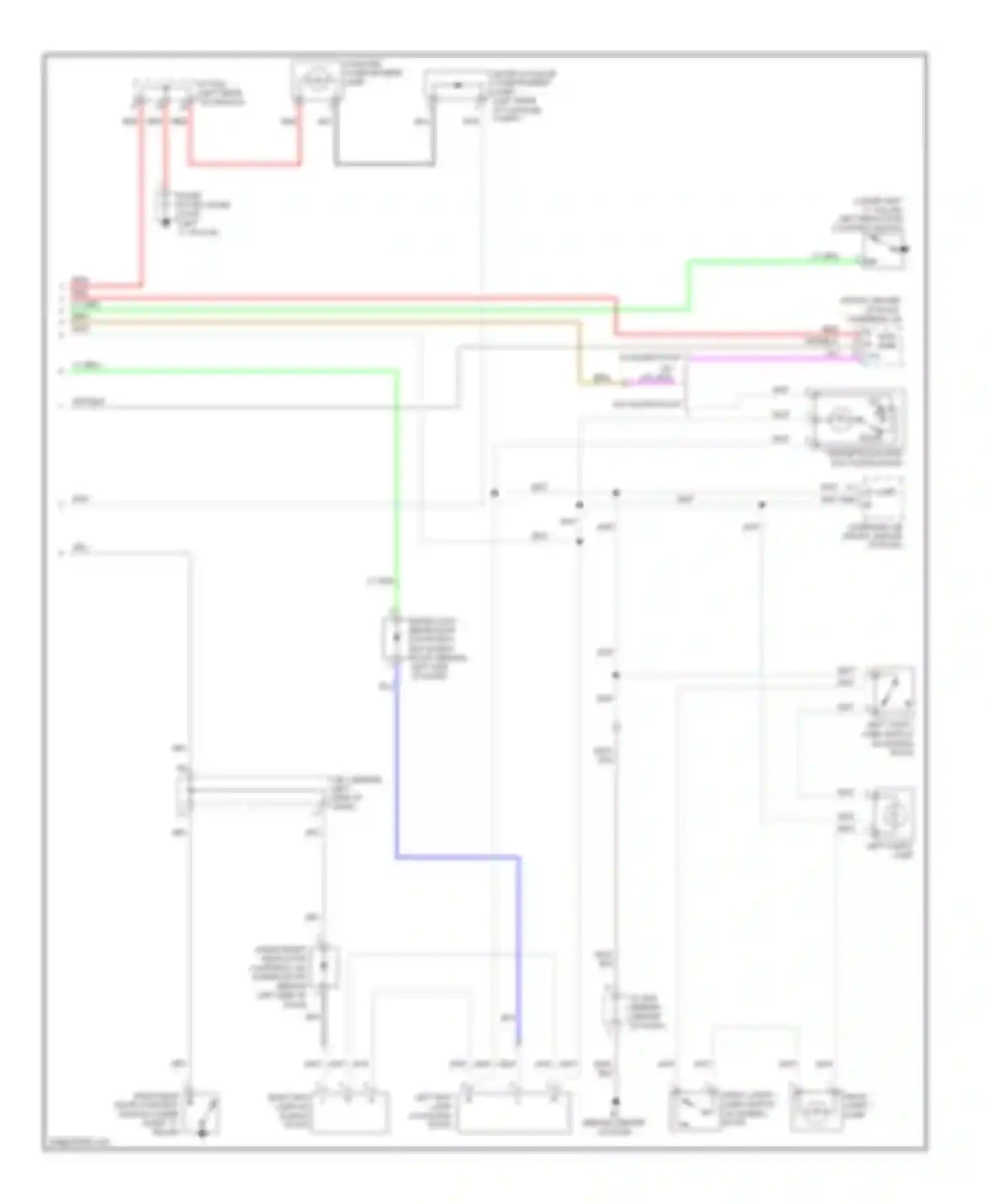 Camry Toyota XV40 facelift (2009-2011): Courtesy lamps circuit, hybrid (2 of 2)
