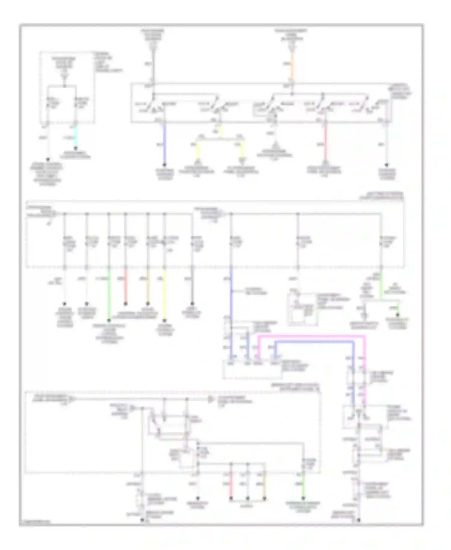 Camry Toyota XV40 facelift (2009-2011): Power distribution circuit, except hybrid (2 of 3)