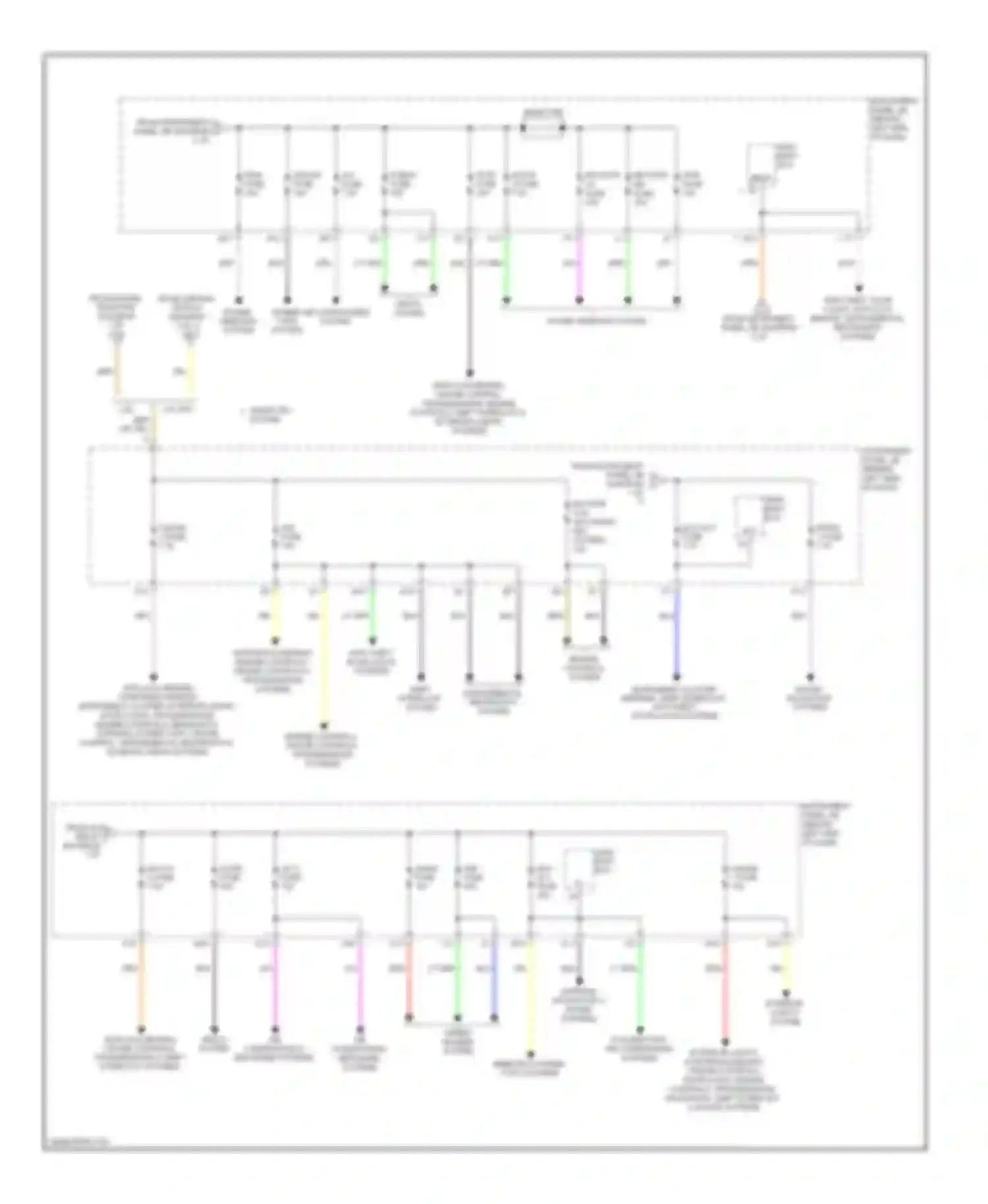 Camry Toyota XV40 facelift (2009-2011): Power distribution circuit, except hybrid (3 of 3)