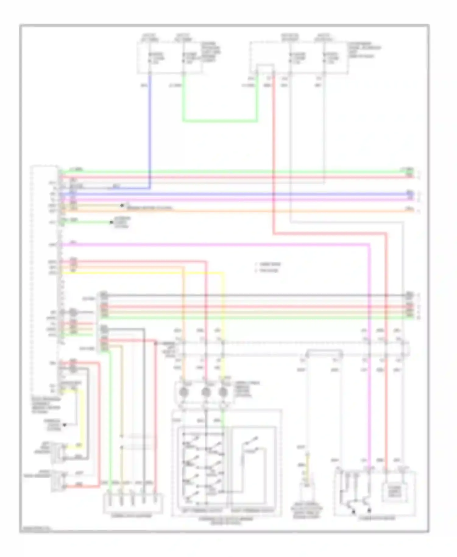 Camry Toyota XV40 facelift (2009-2011): 6-speaker system circuit, except hybrid (1 of 2)