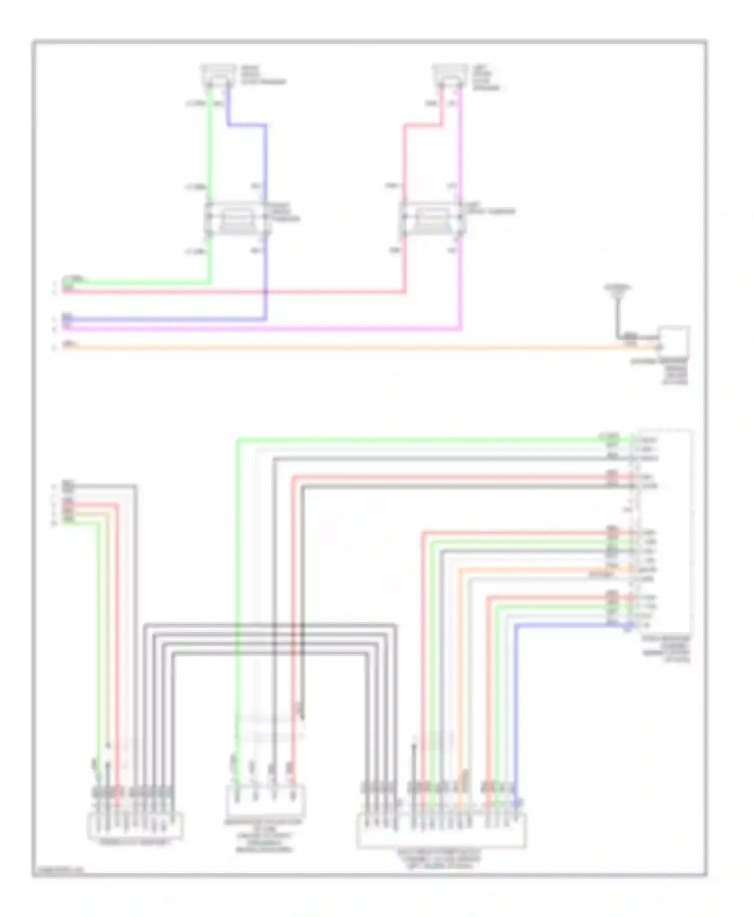 Camry Toyota XV40 facelift (2009-2011): 6-speaker system circuit, except hybrid (2 of 2)