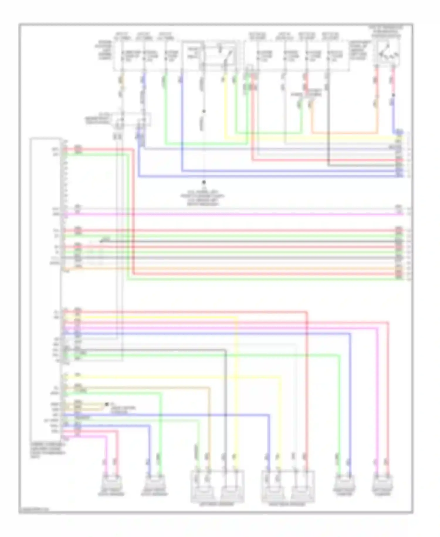 Camry Toyota XV40 facelift (2009-2011): 8-speaker system circuit, with navigation (1 of 3)