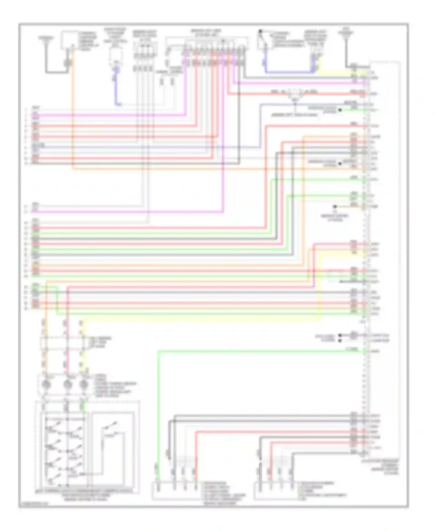 Camry Toyota XV40 facelift (2009-2011): 8-speaker system circuit, with navigation (3 of 3)