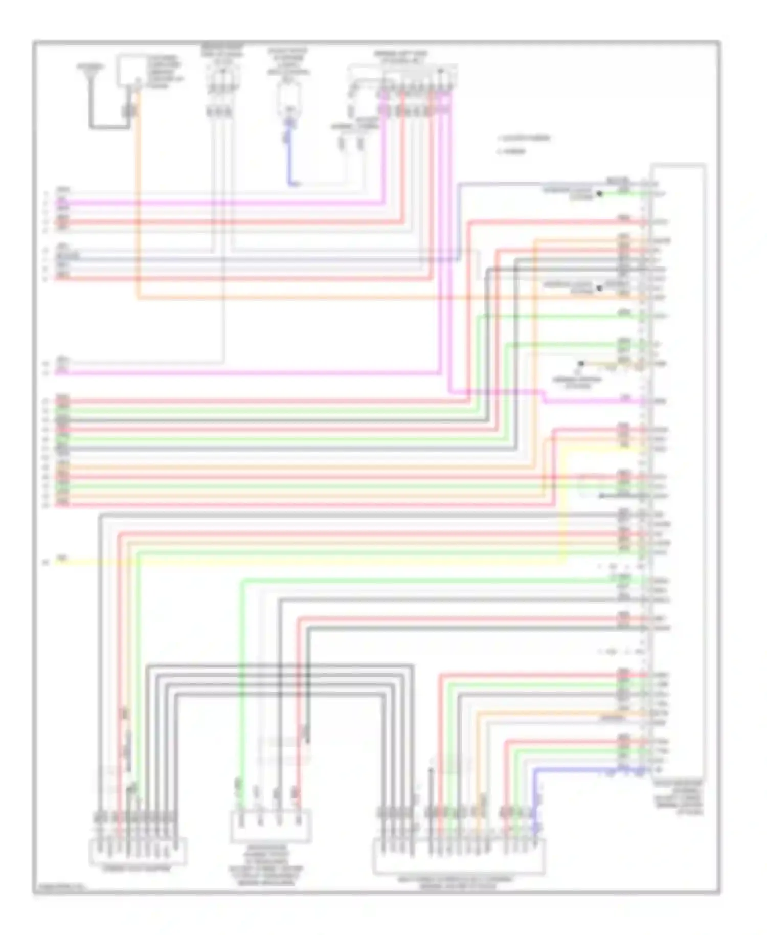 Camry Toyota XV40 facelift (2009-2011): 8-speaker system circuit, without navigation (2 of 2)