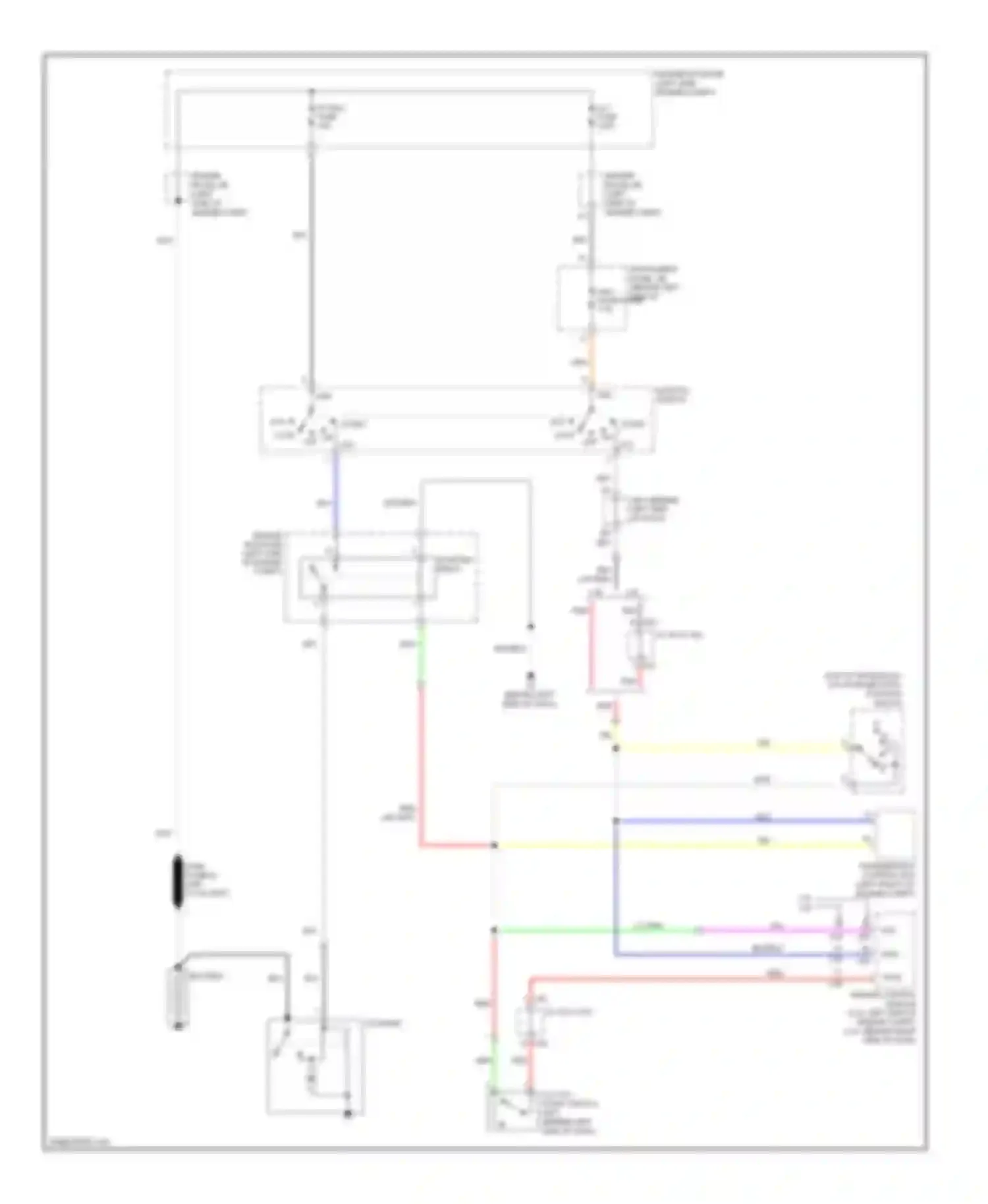 Camry Toyota XV40 facelift (2009-2011): Starting circuit, without smart key system