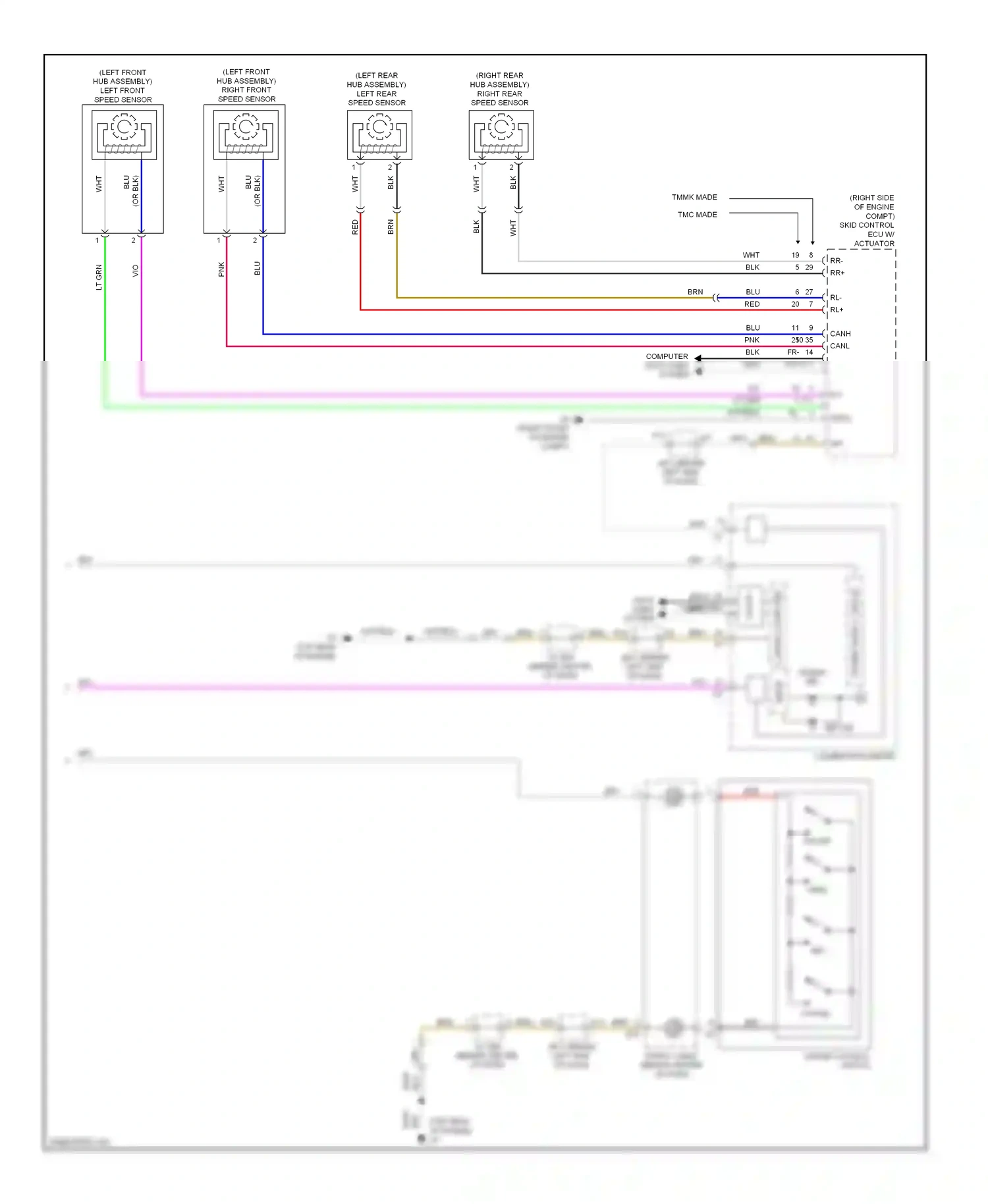 Wiring diagram 17 18 computer data lines system for Toyota Camry XV40 facelift (2009-2011) (1 of 2)