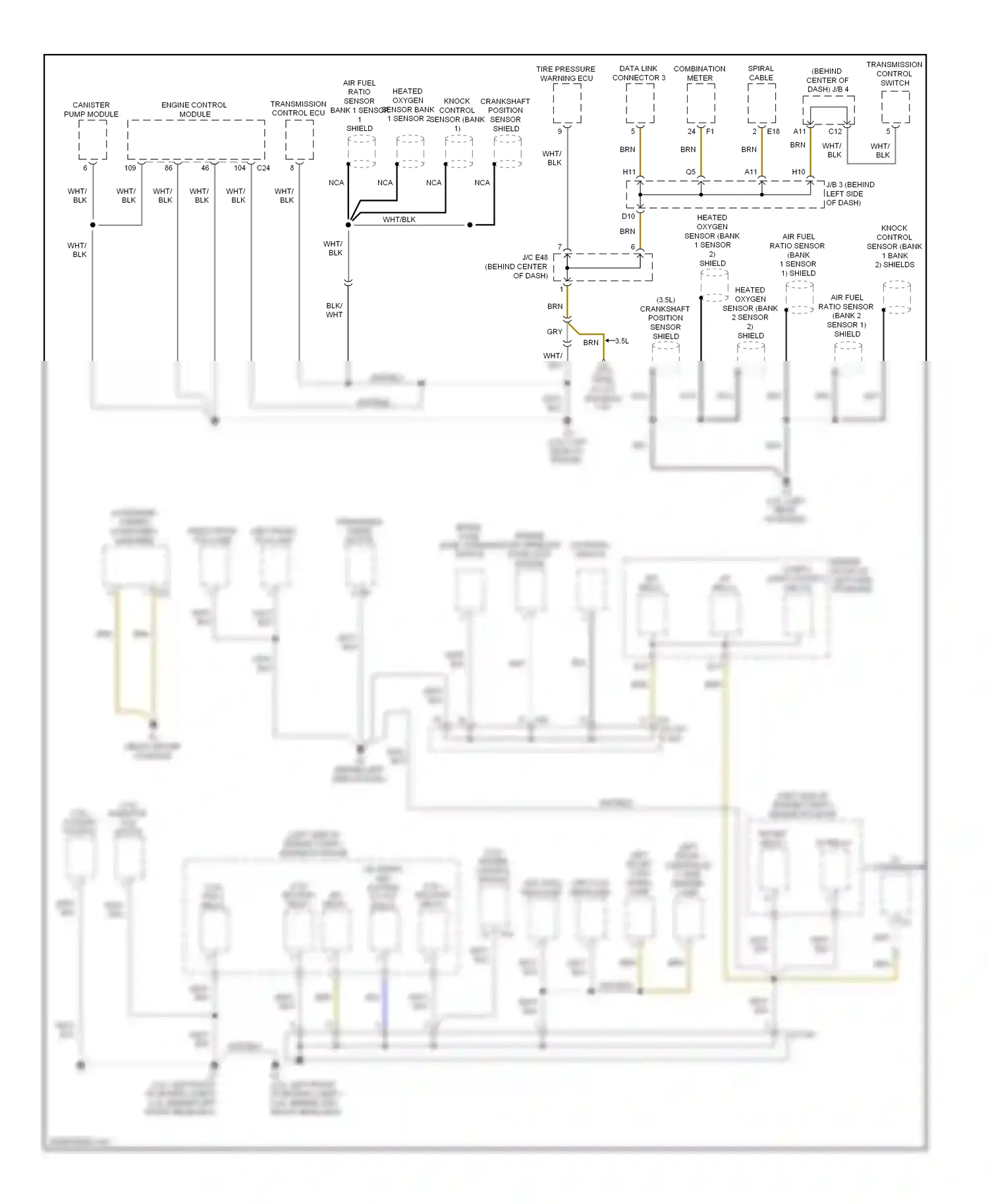Wiring diagram a/c compressor for Toyota Camry XV40 facelift (2009-2011) (1 of 1)