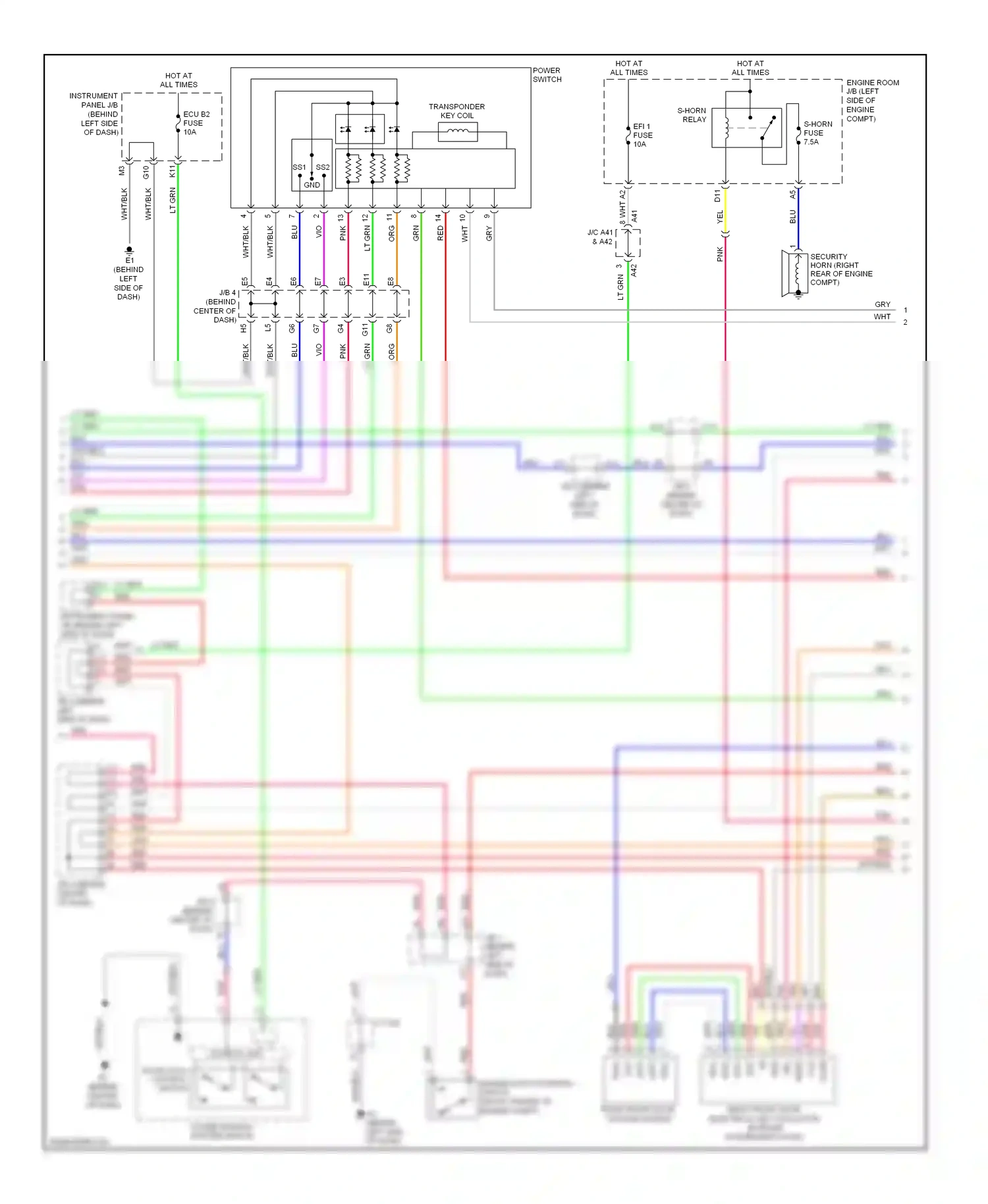 Wiring diagram compt) for Toyota Camry XV40 facelift (2009-2011) (4 of 10)