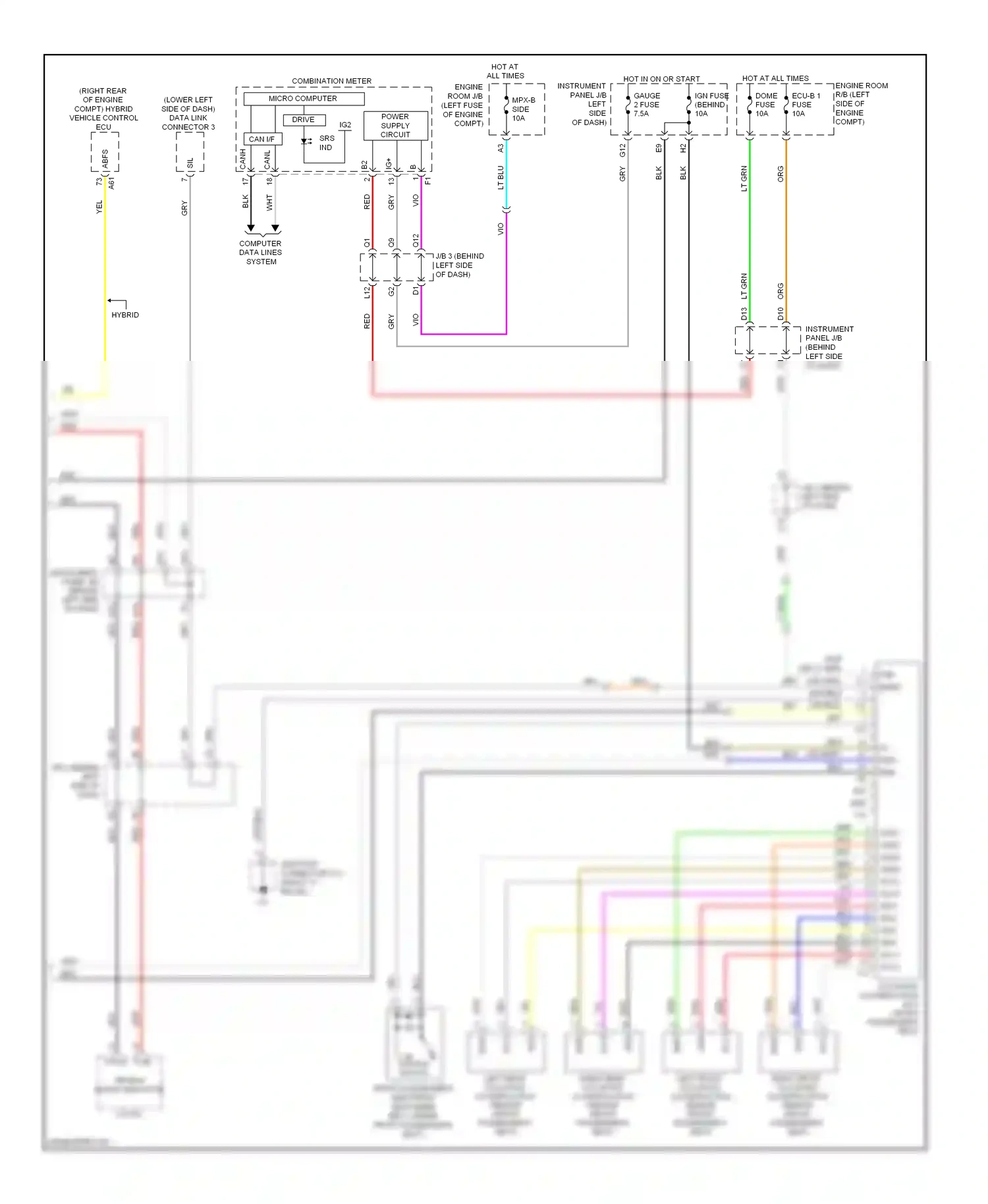 Wiring diagram computer data lines system for Toyota Camry XV40 facelift (2009-2011) (60 of 66)
