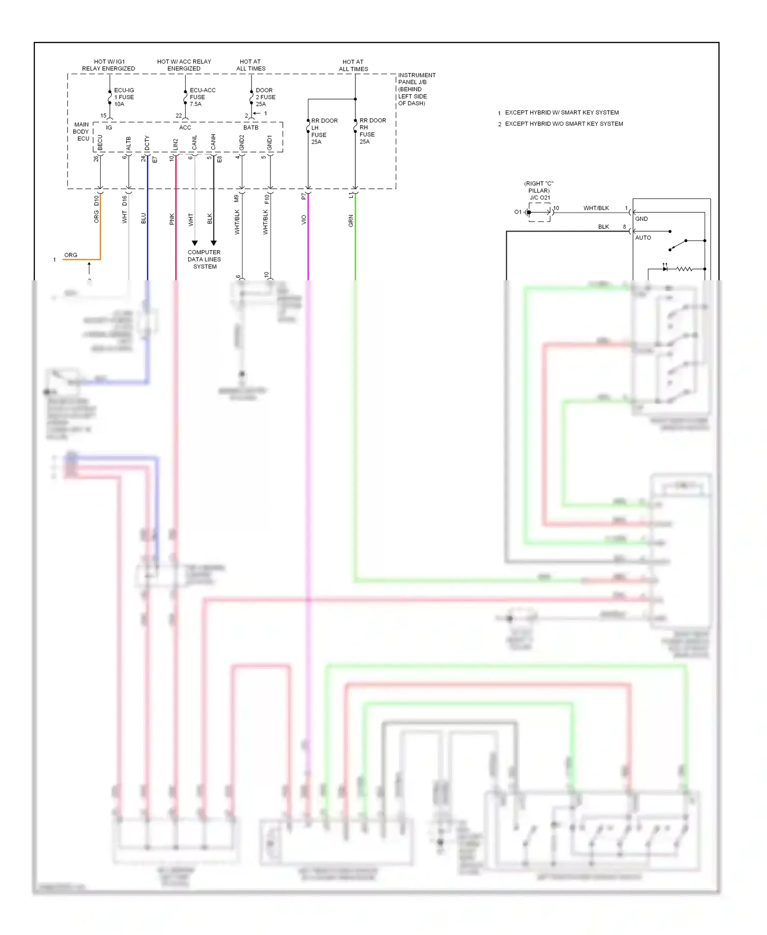 Wiring diagram computer data lines system for Toyota Camry XV40 facelift (2009-2011) (57 of 66)