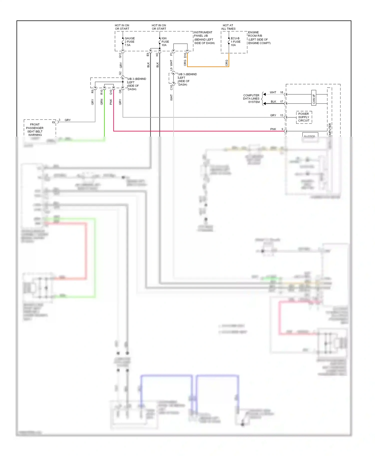 Wiring diagram computer data lines system for Toyota Camry XV40 facelift (2009-2011) (64 of 66)