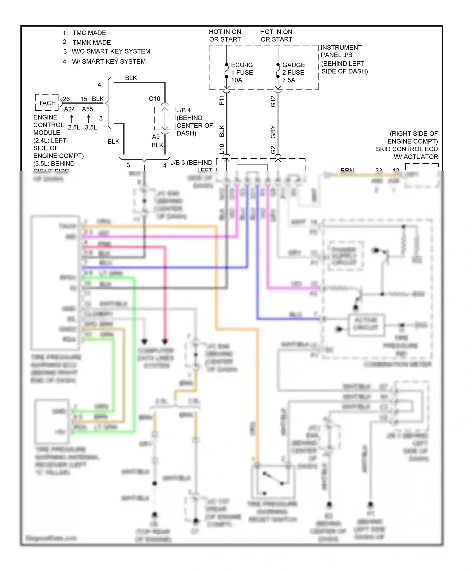 Wiring diagram computer data lines system for Toyota Camry XV40 facelift (2009-2011) (65 of 66)
