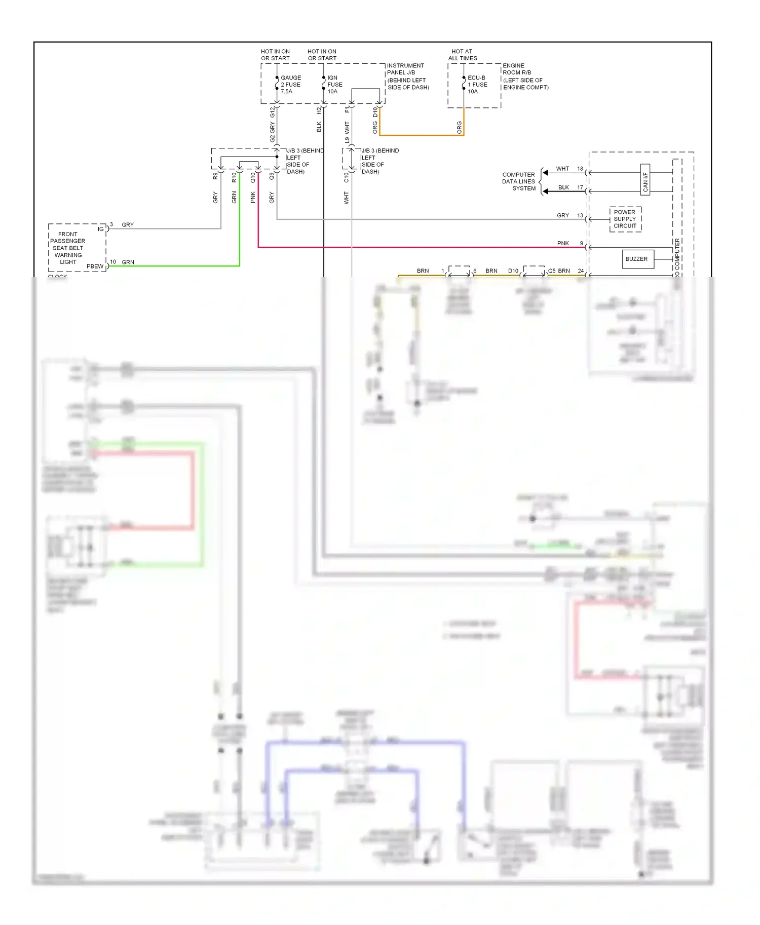 Wiring diagram computer data lines system for Toyota Camry XV40 facelift (2009-2011) (63 of 66)