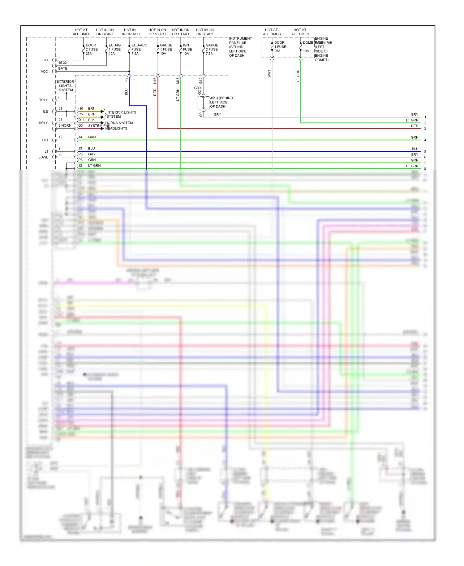 Wiring diagram engine compt) for Toyota Camry XV40 facelift (2009-2011) (6 of 11)