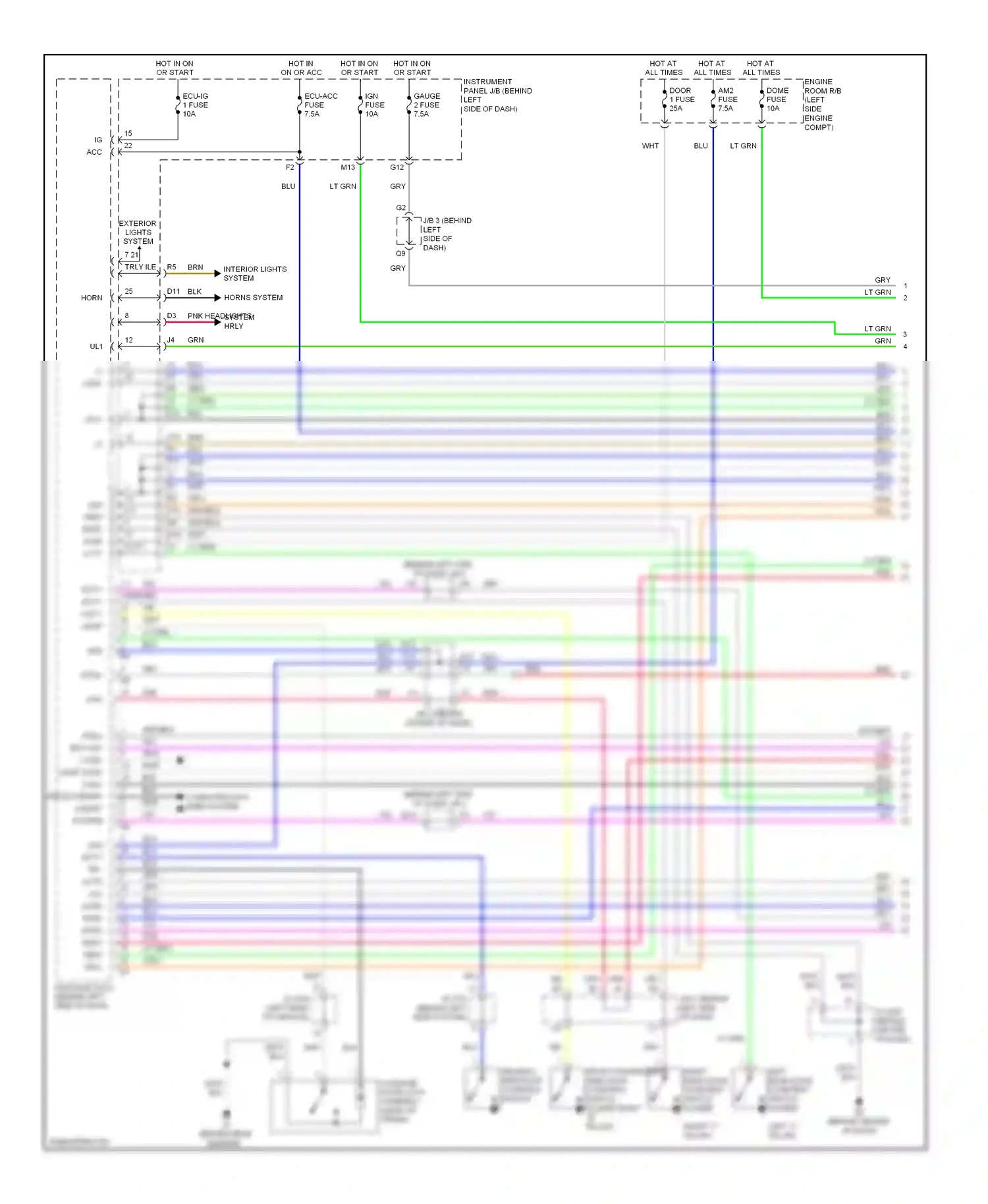 Wiring diagram engine compt) for Toyota Camry XV40 facelift (2009-2011) (7 of 11)