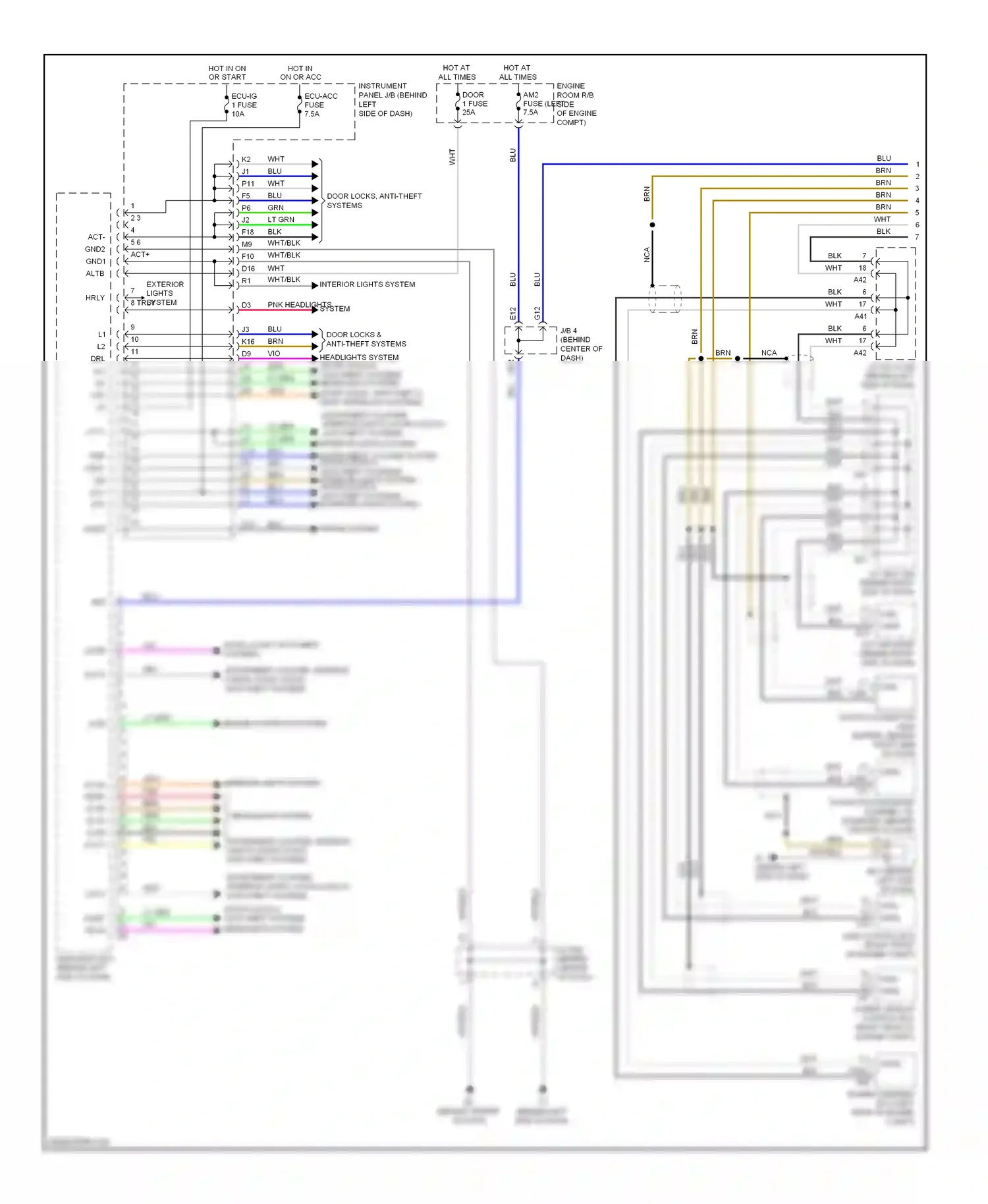 Wiring diagram engine controls system for Toyota Camry XV40 facelift (2009-2011) (3 of 9)