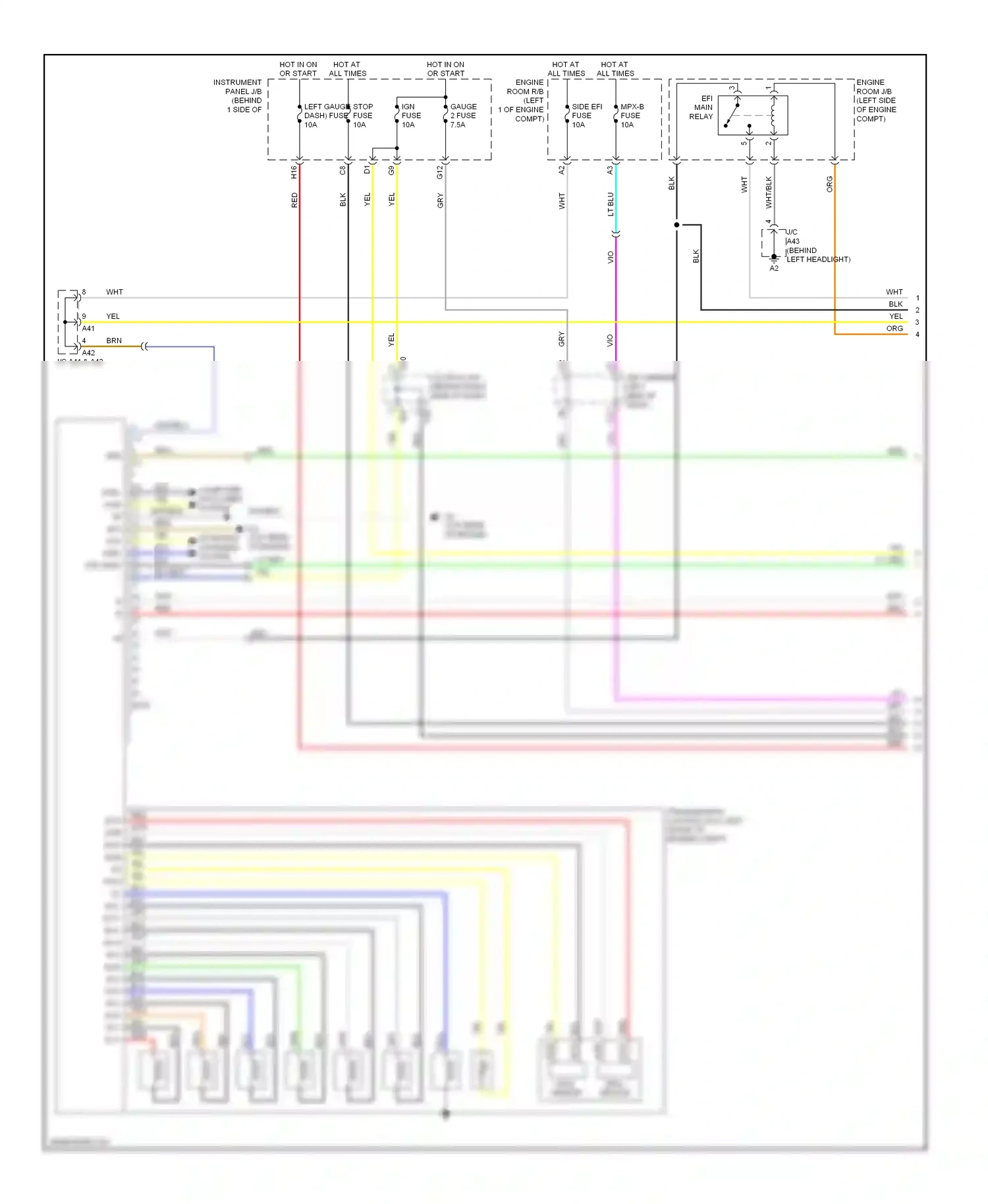 Wiring diagram hall sensor for Toyota Camry XV40 facelift (2009-2011) (1 of 2)