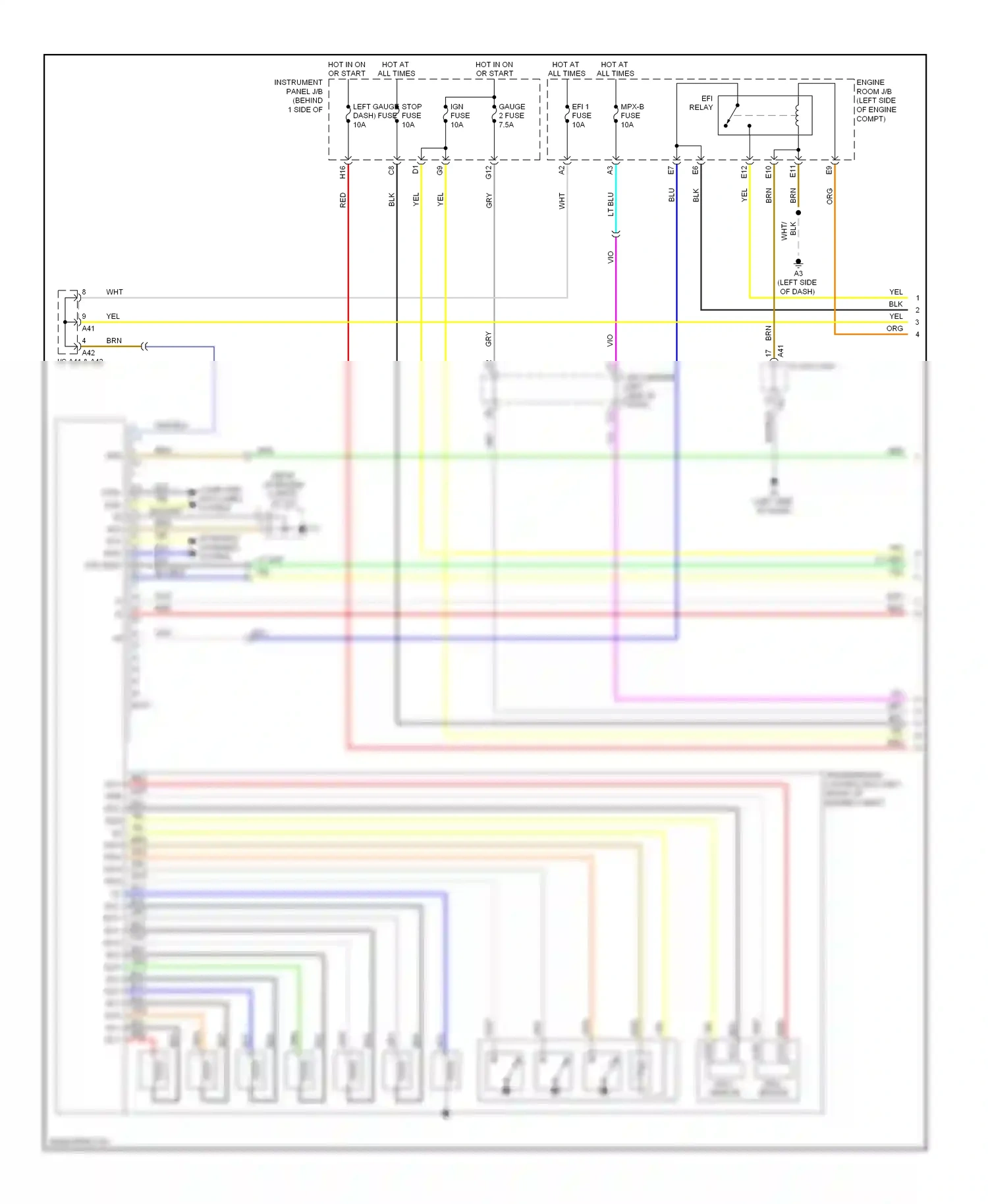 Wiring diagram hall sensor for Toyota Camry XV40 facelift (2009-2011) (2 of 2)