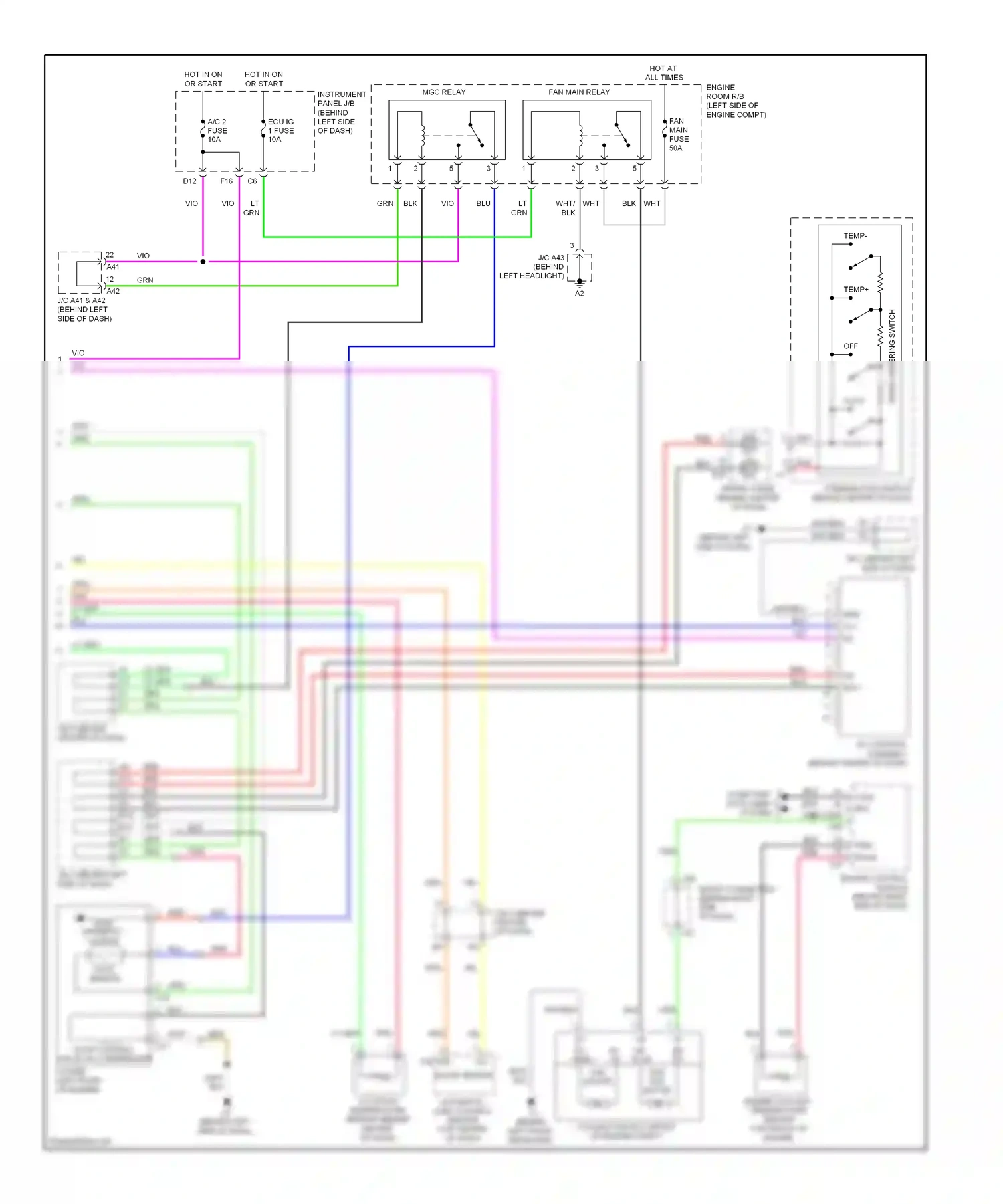 Wiring diagram lock sensor for Toyota Camry XV40 facelift (2009-2011) (1 of 2)