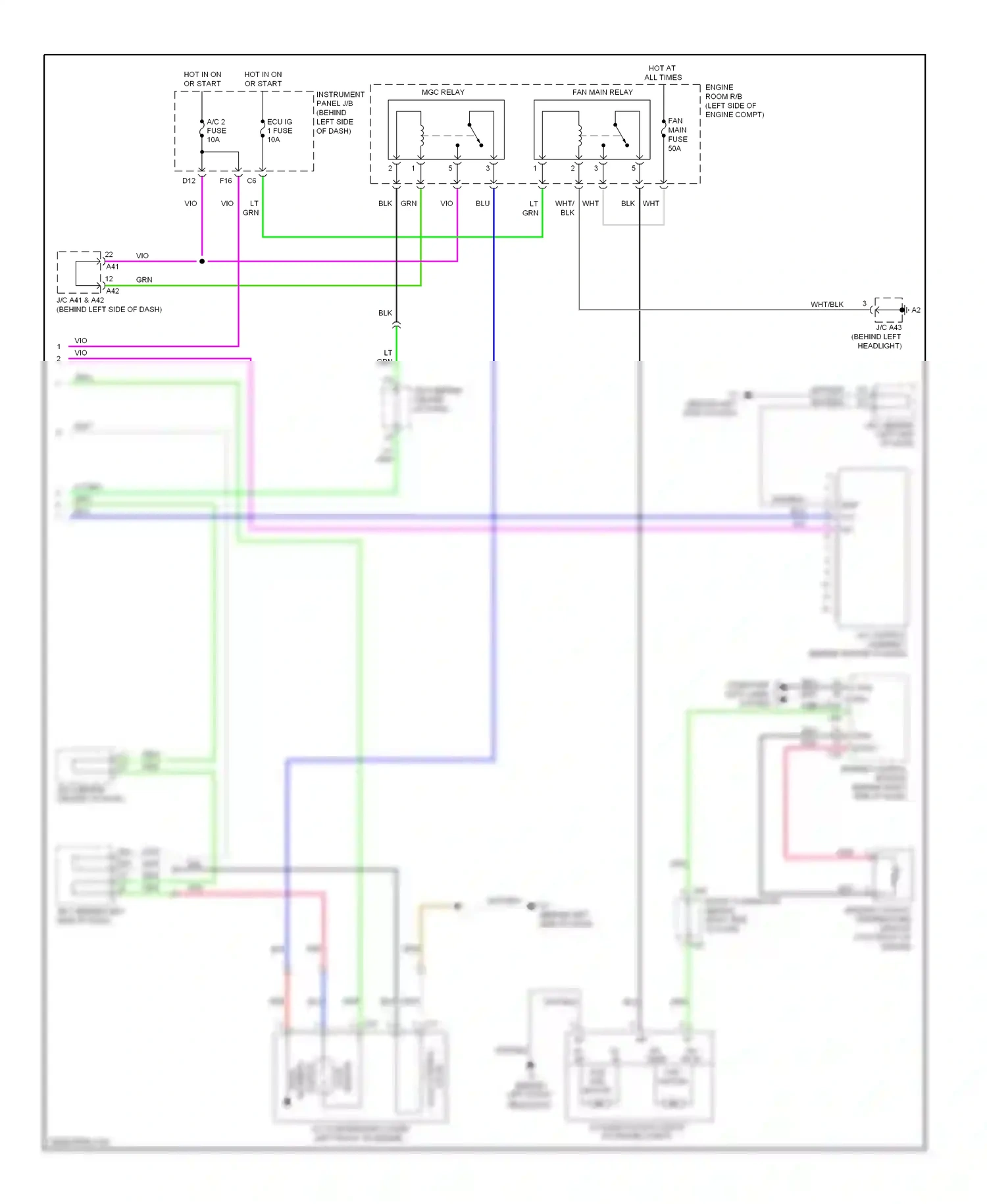 Wiring diagram lock sensor for Toyota Camry XV40 facelift (2009-2011) (2 of 2)