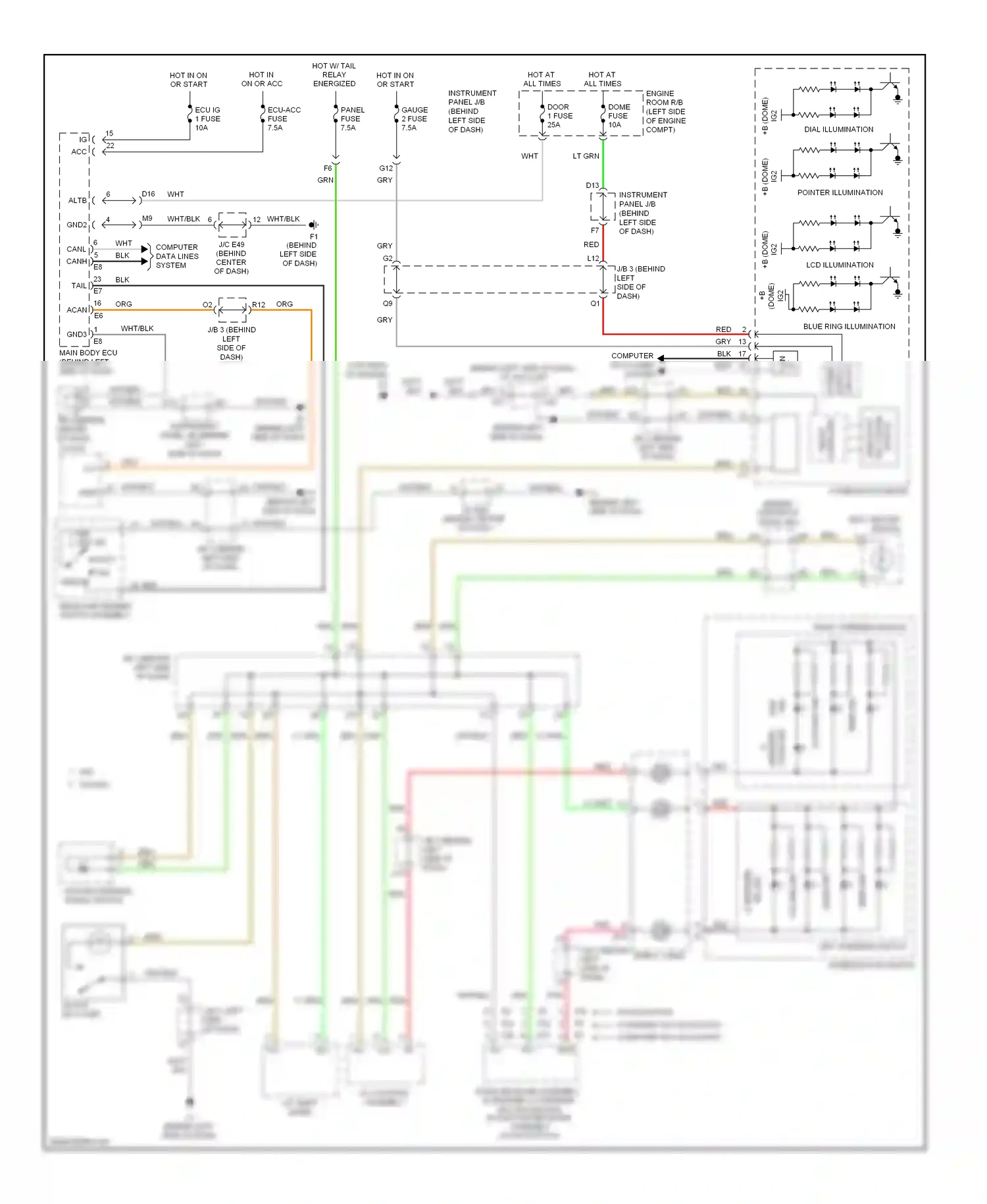 Wiring diagram micro computer for Toyota Camry XV40 facelift (2009-2011) (17 of 32)