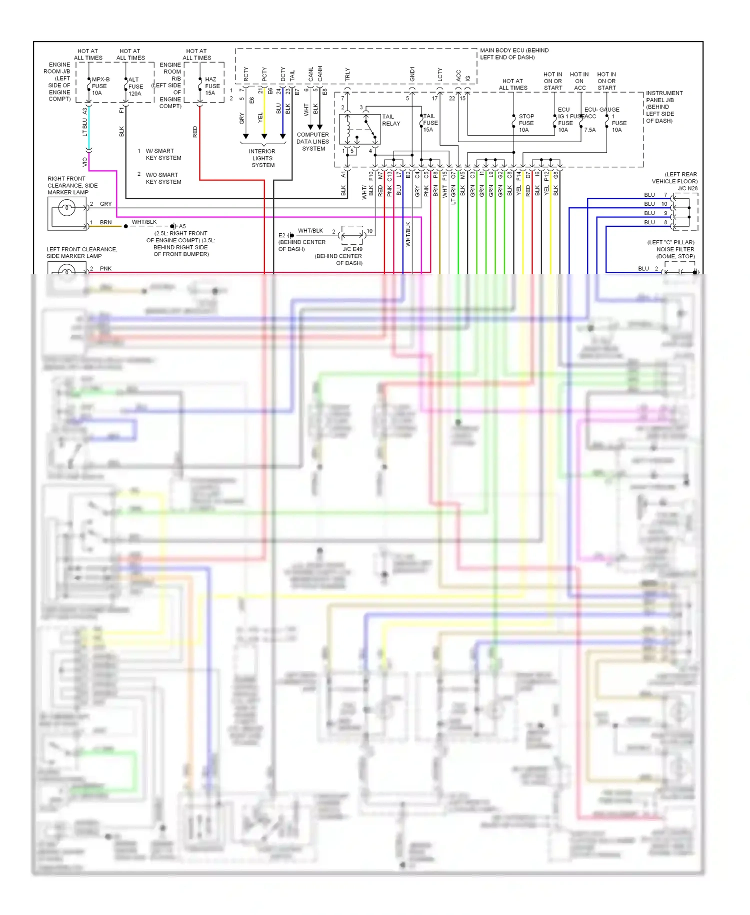 Wiring diagram micro computer for Toyota Camry XV40 facelift (2009-2011) (11 of 32)
