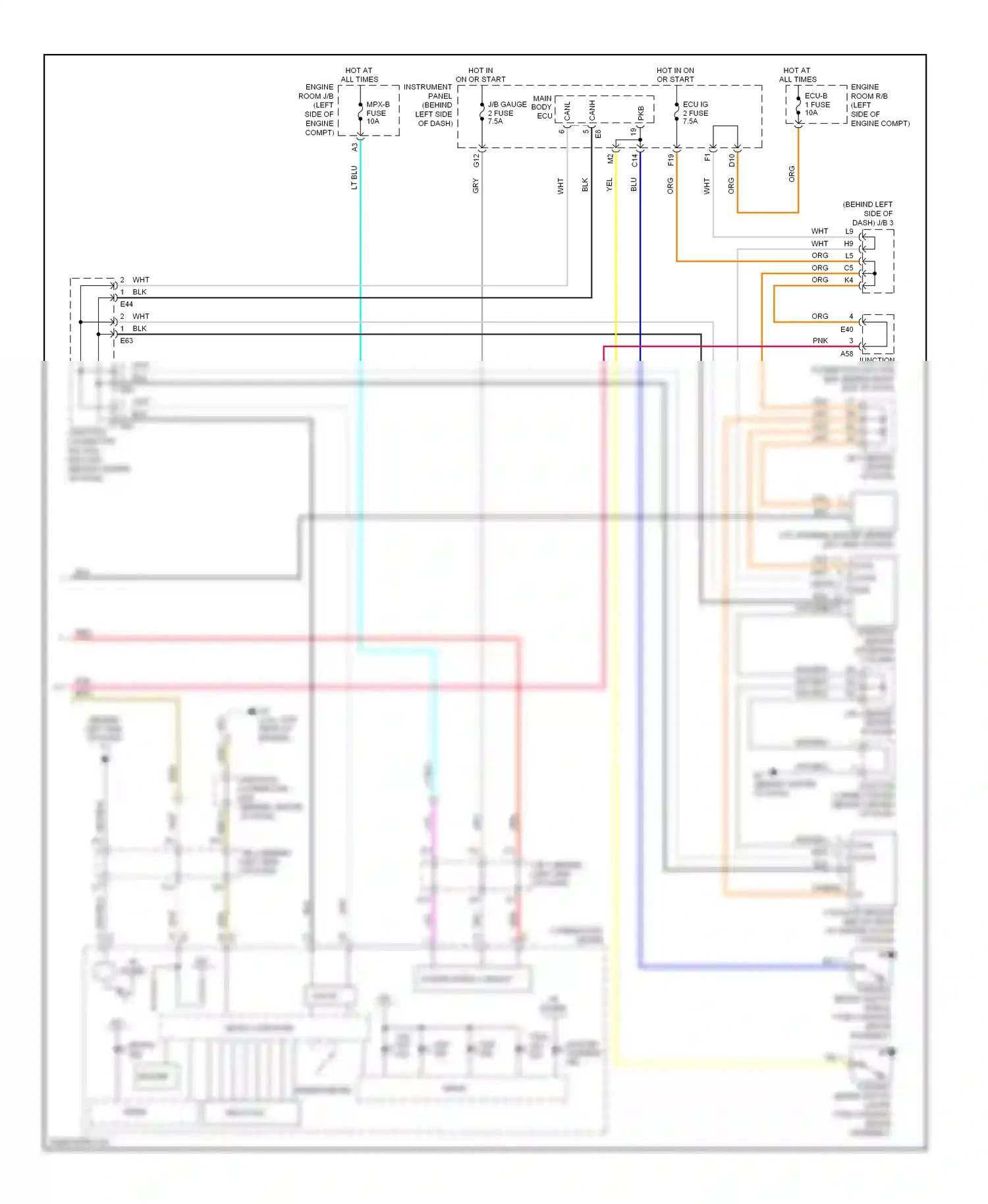 Wiring diagram multi lcd for Toyota Camry XV40 facelift (2009-2011) (2 of 14)