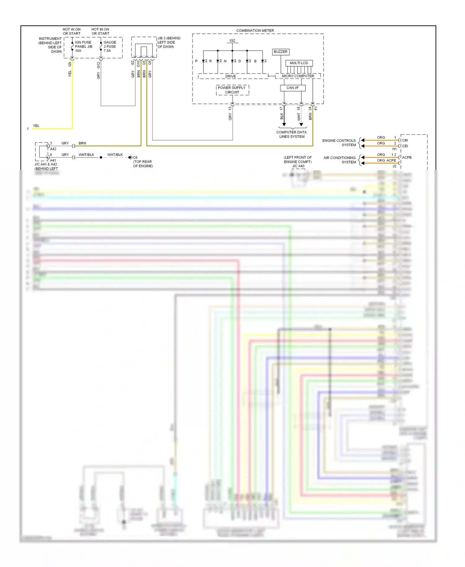 Wiring diagram multi lcd for Toyota Camry XV40 facelift (2009-2011) (11 of 14)