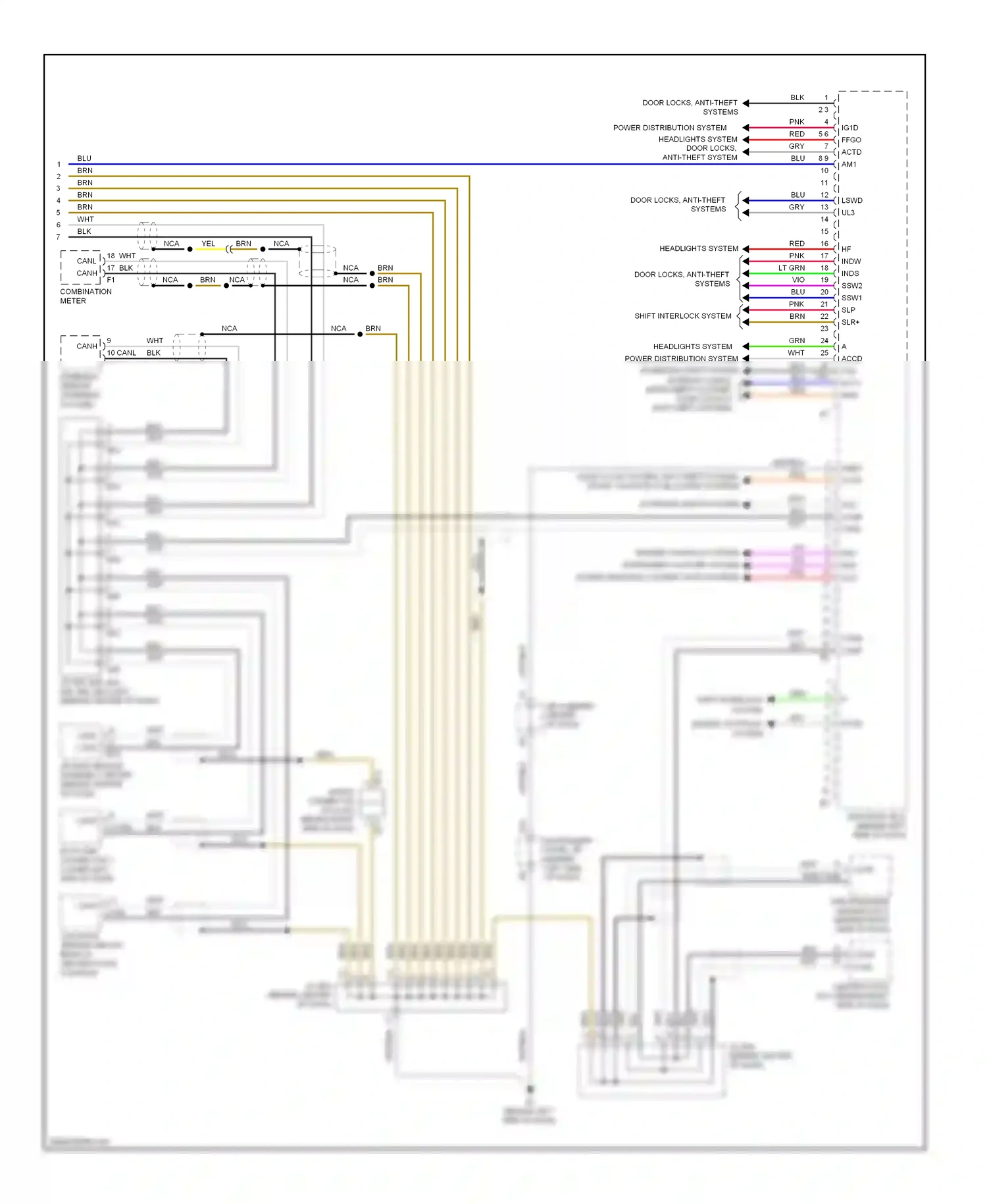 Wiring diagram shift interlock system for Toyota Camry XV40 facelift (2009-2011) (2 of 6)