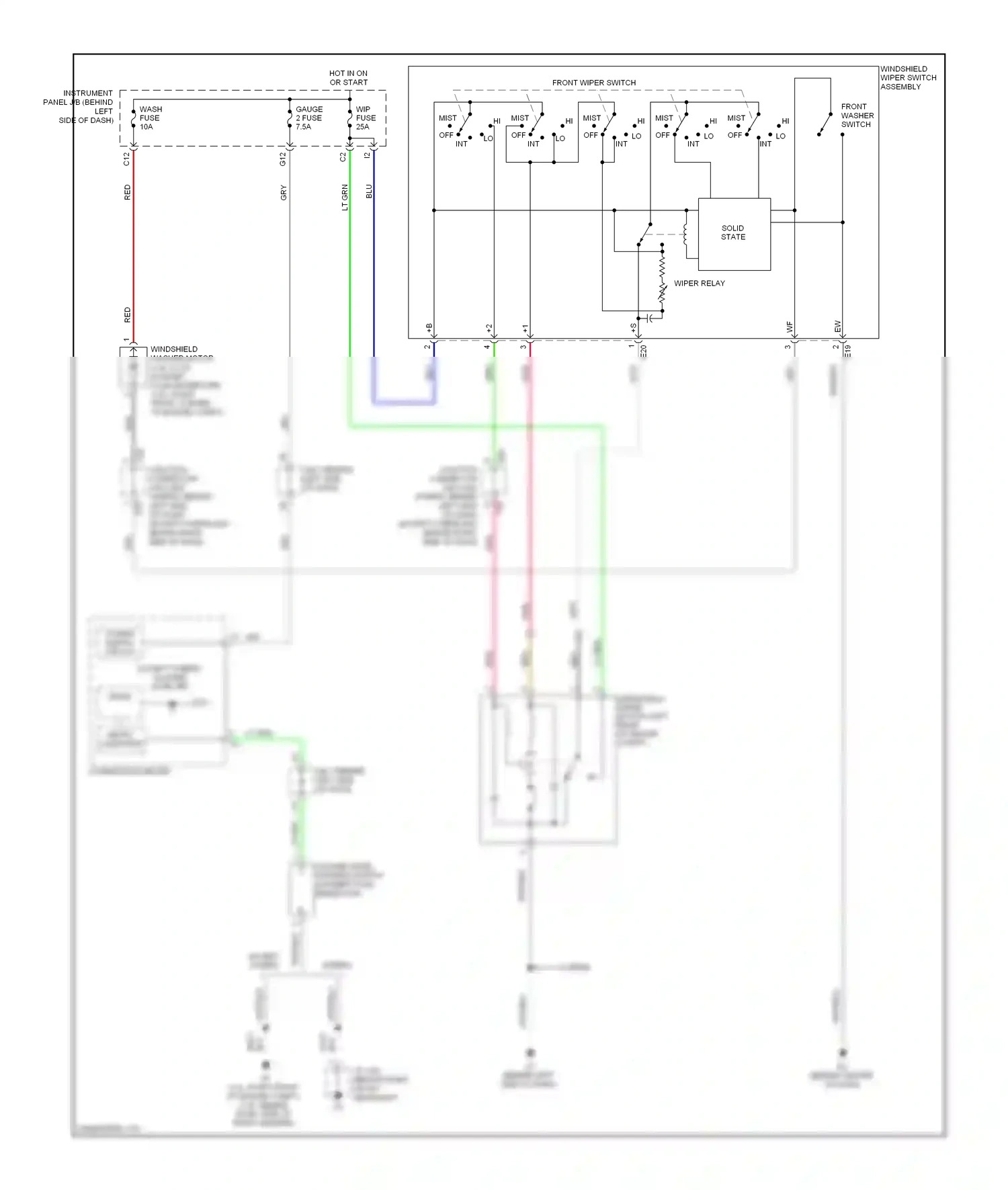 Wiring diagram solid state for Toyota Camry XV40 facelift (2009-2011) (2 of 2)