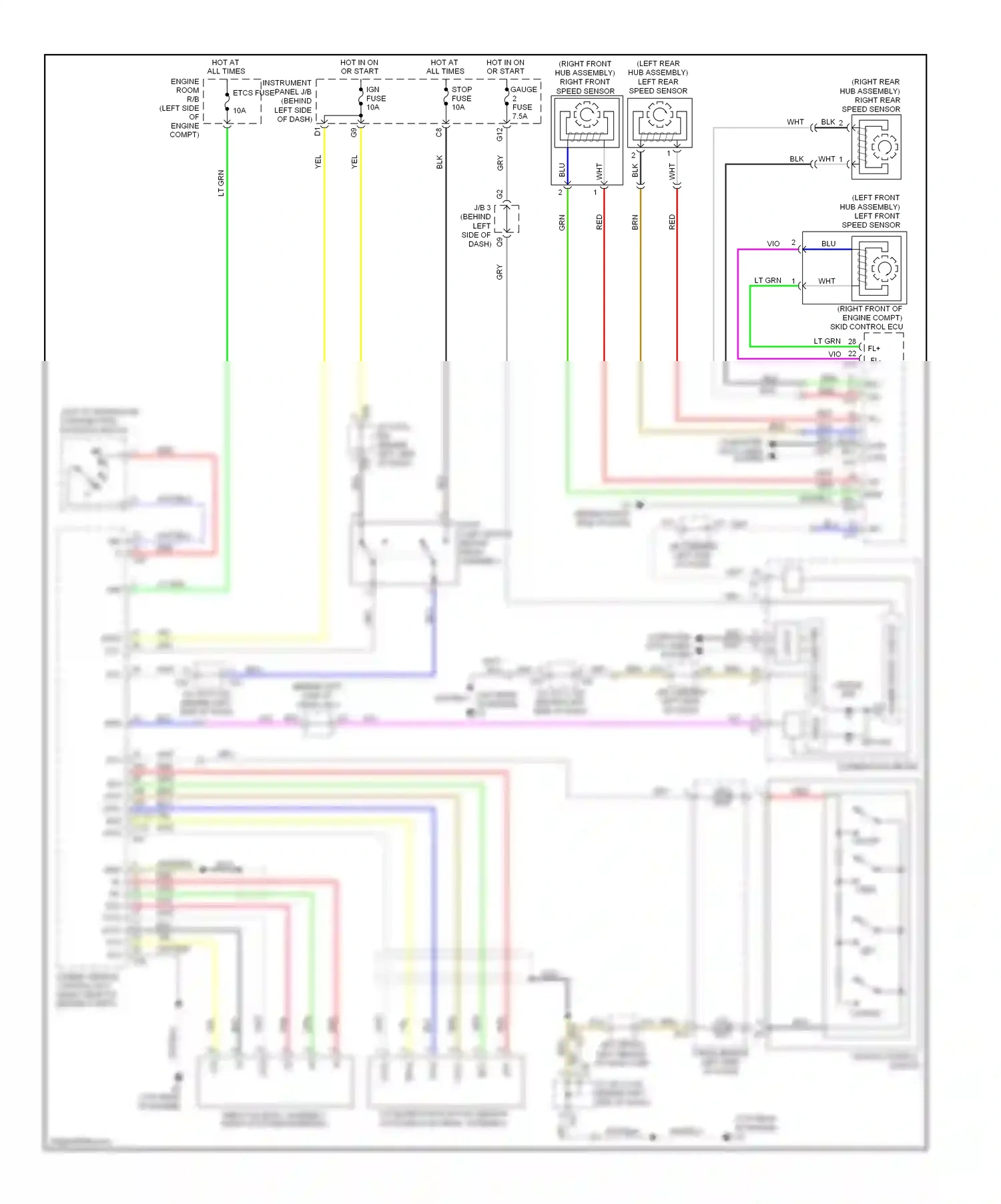 Wiring diagram speed sensor for Toyota Camry XV40 facelift (2009-2011) (1 of 1)