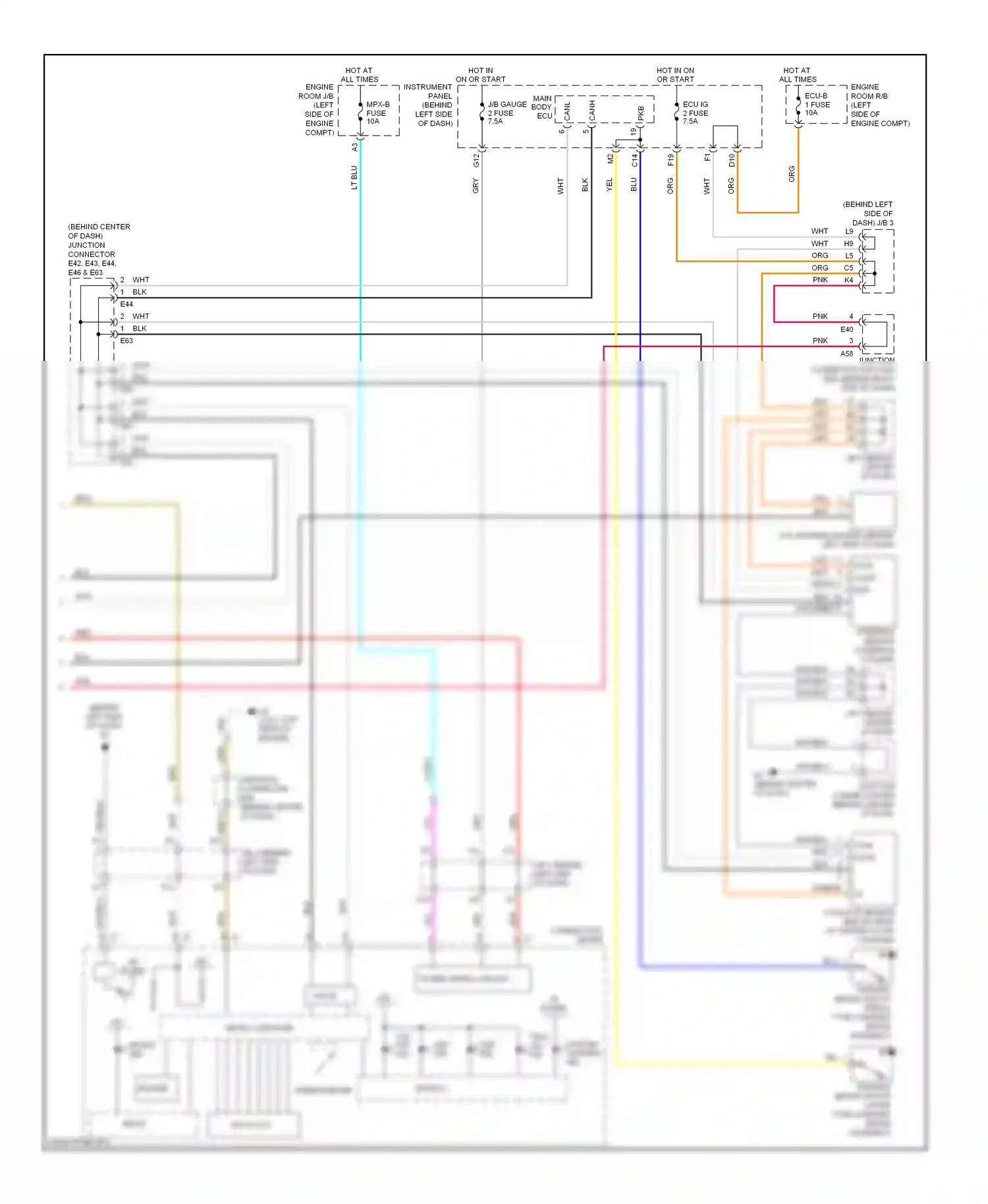 Wiring diagram steering sensor for Toyota Camry XV40 facelift (2009-2011) (1 of 3)